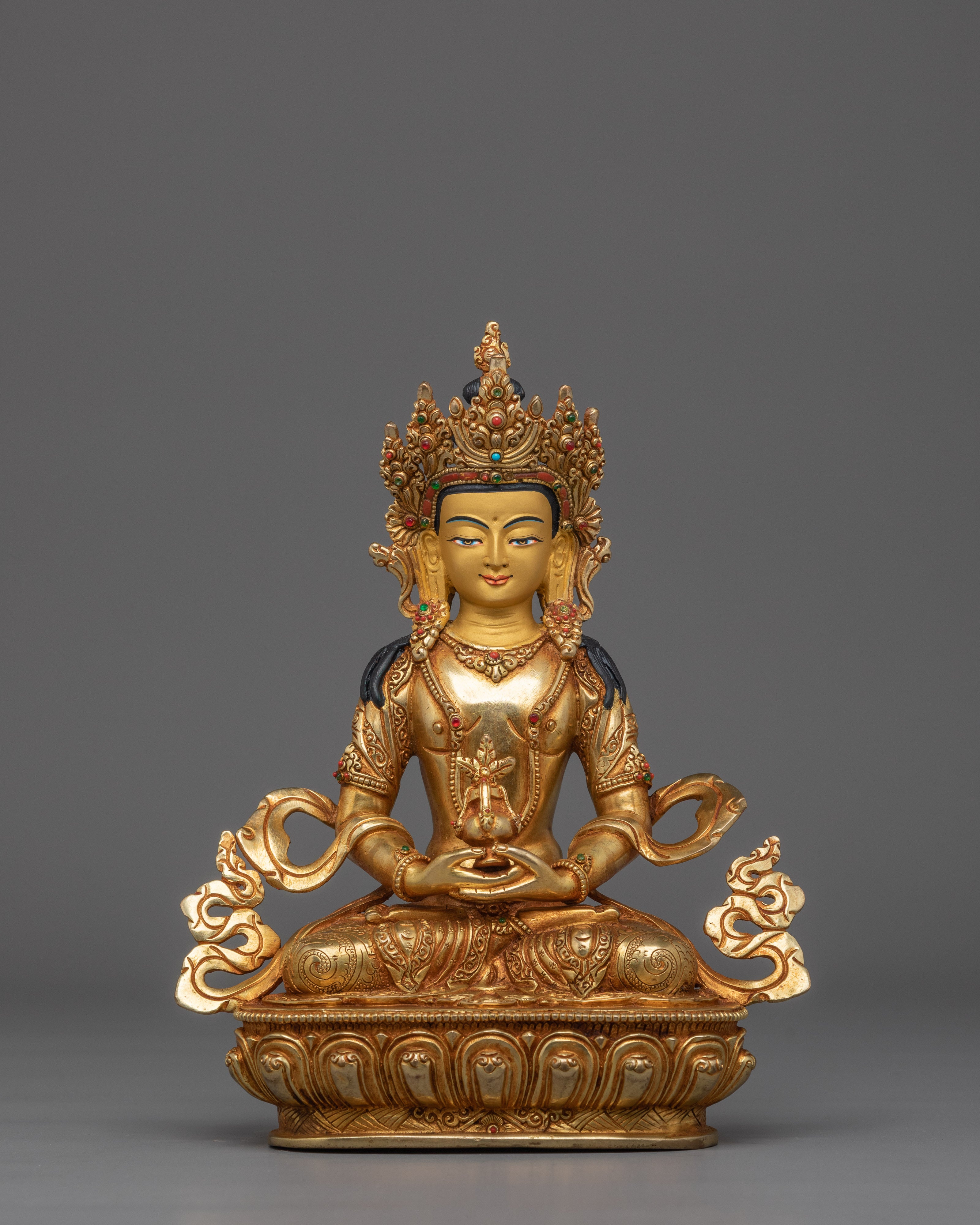 Amitayus Statue with 24K Gold Gilding
