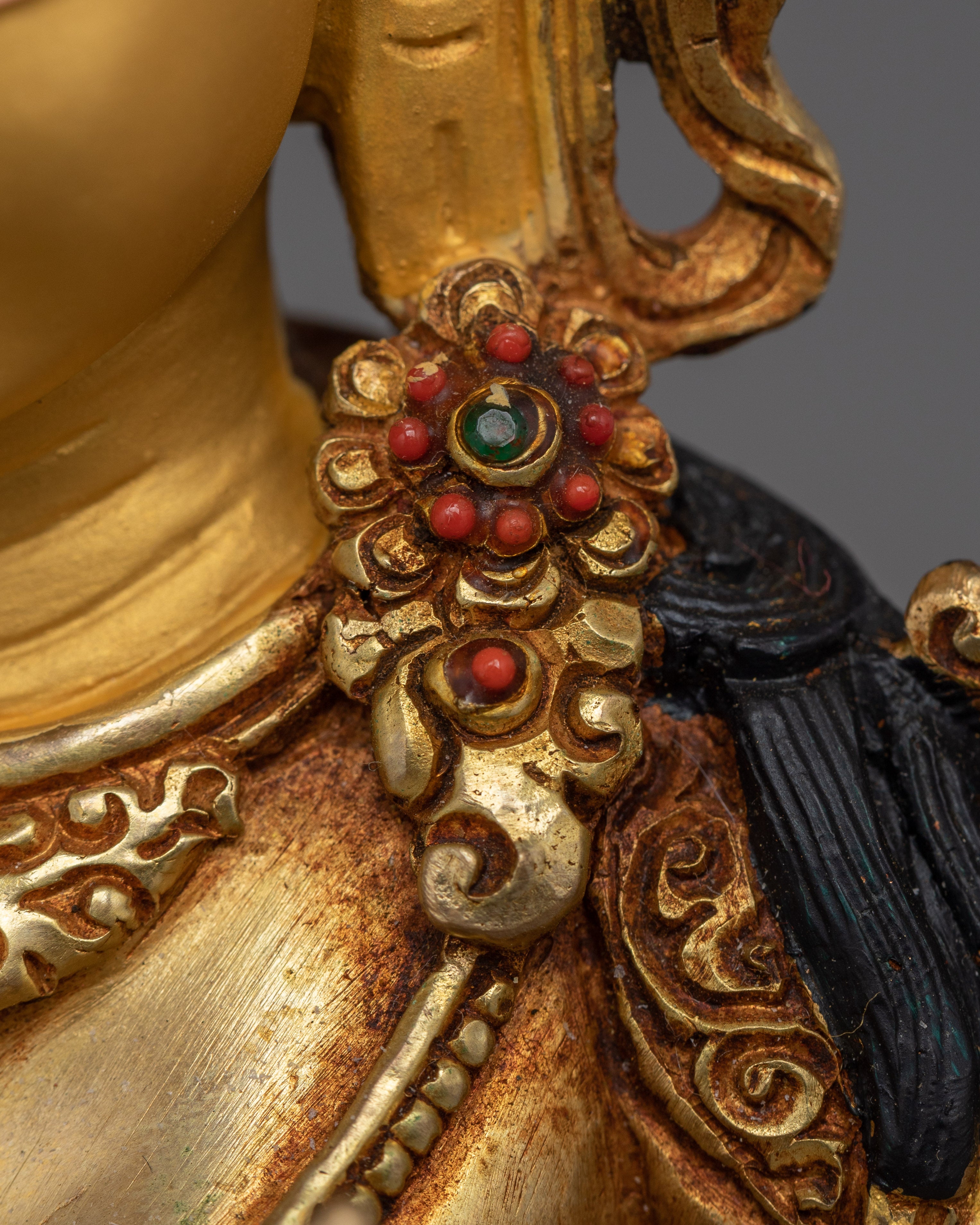 Himalayan White Tara Statue | Nepali Handcrafted Gold Icon