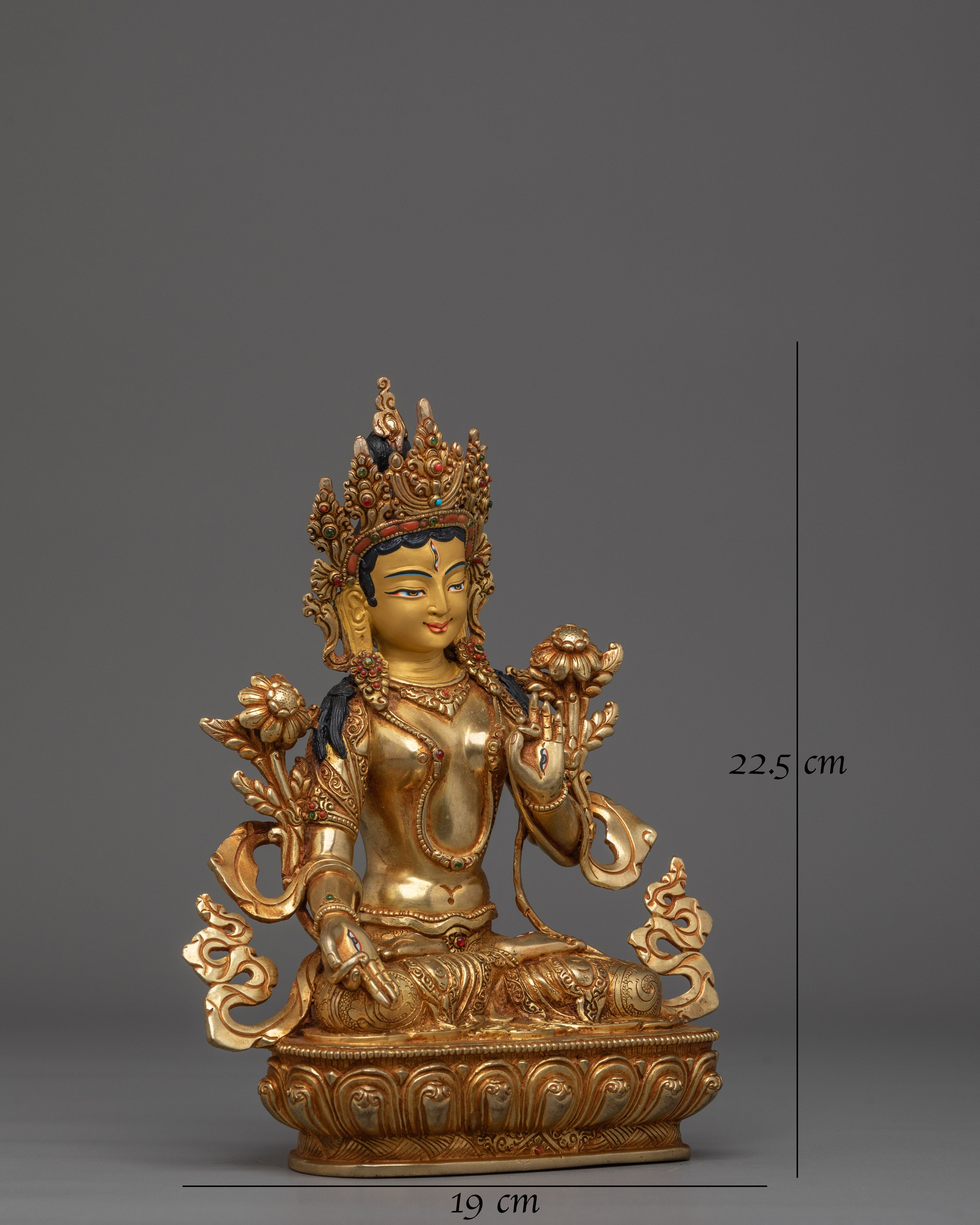 himalayan-white-tara-statue