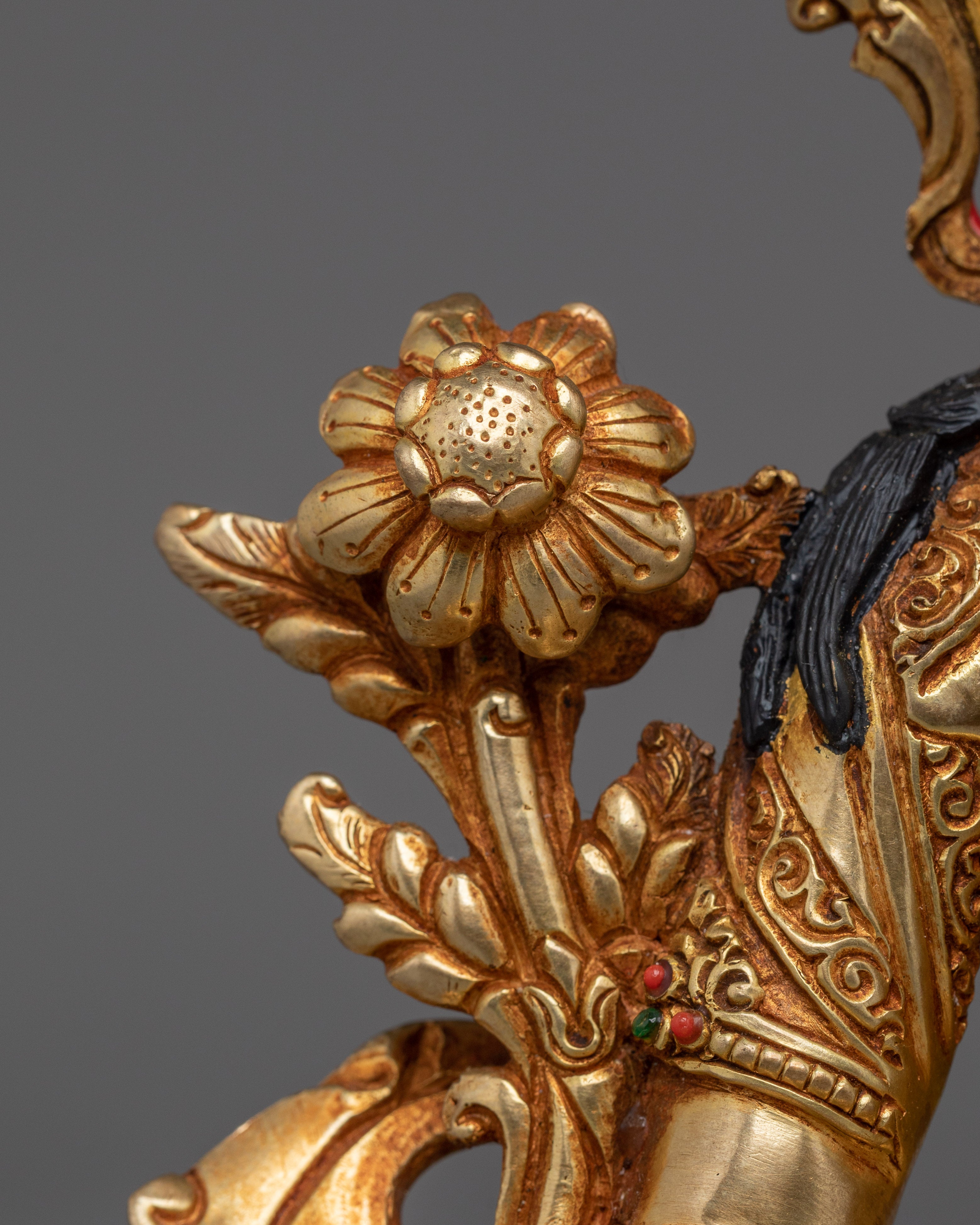 Himalayan White Tara Statue | Nepali Handcrafted Gold Icon