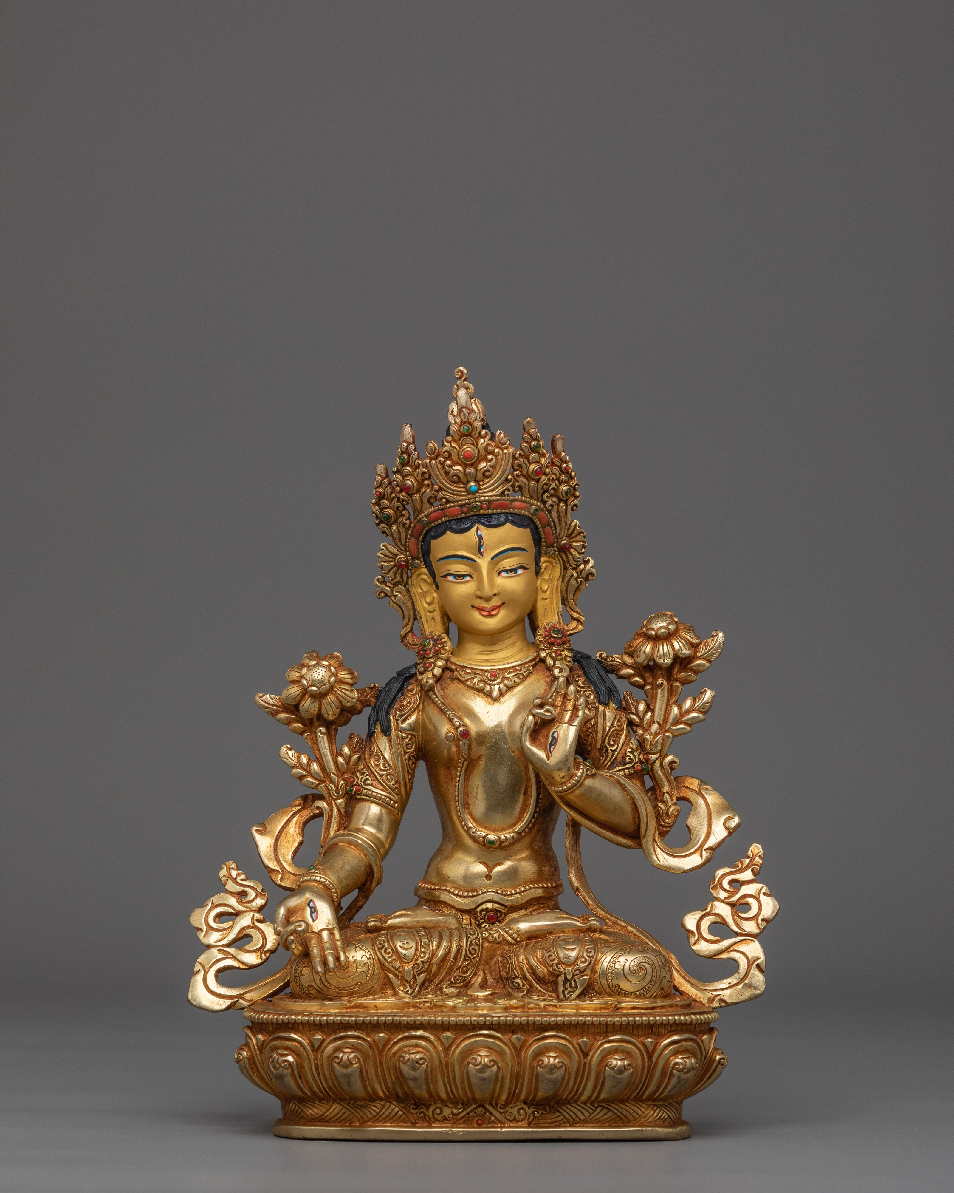 himalayan-white-tara-statue