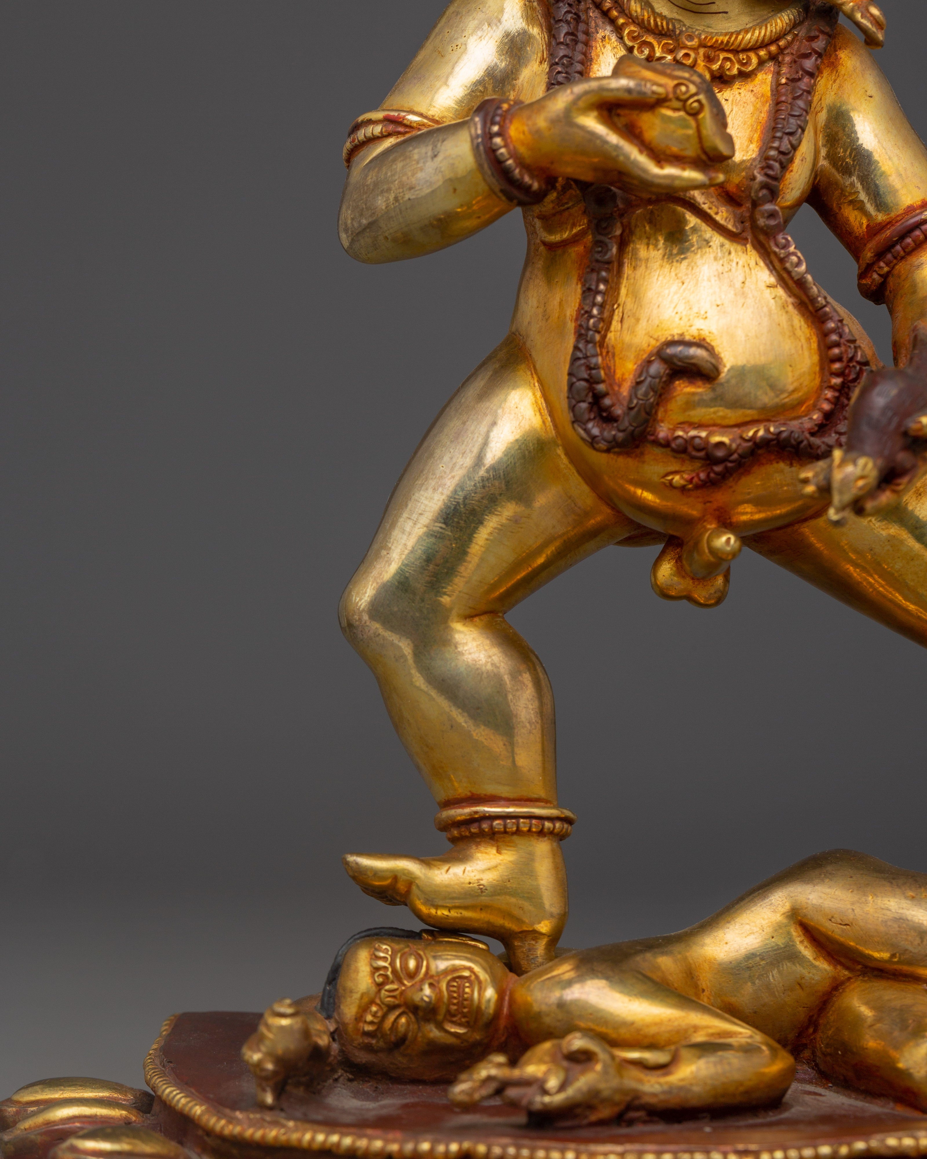 Himalayan Black Dzambhala Statue | Nepali Handcrafted Gold Icon