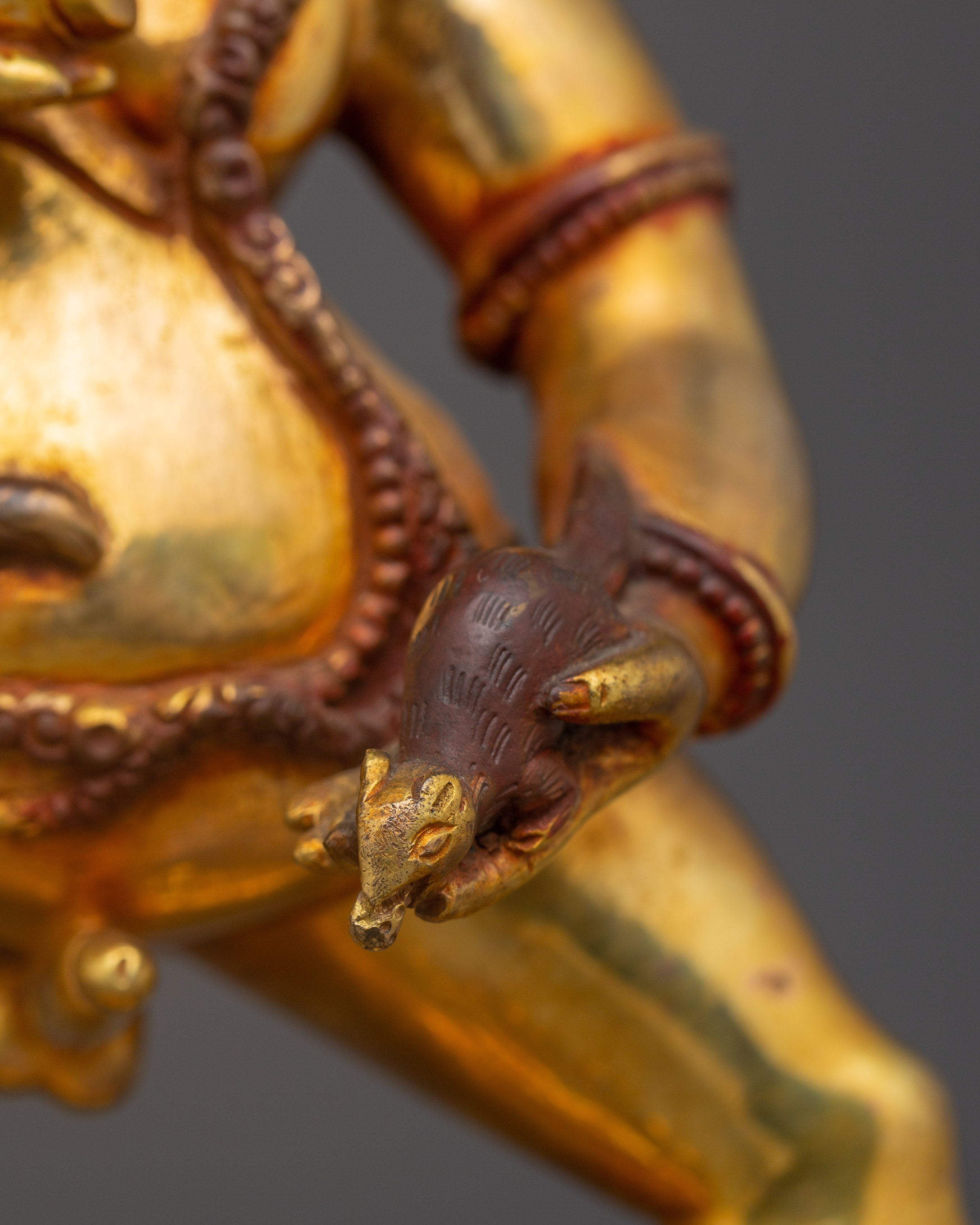 Himalayan Black Dzambhala Statue | Nepali Handcrafted Gold Icon