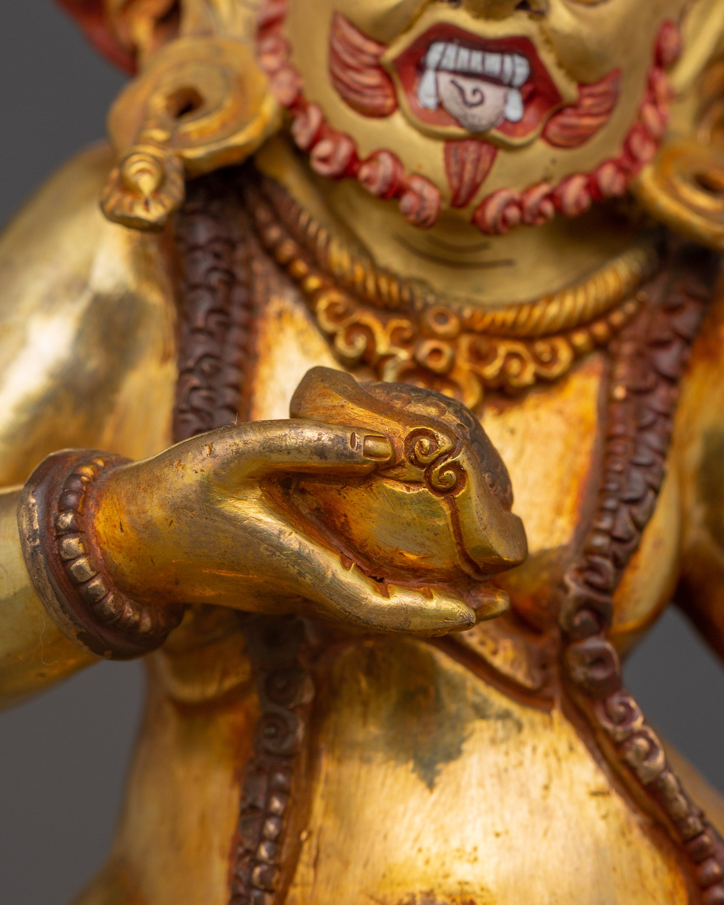Himalayan Black Dzambhala Statue | Nepali Handcrafted Gold Icon