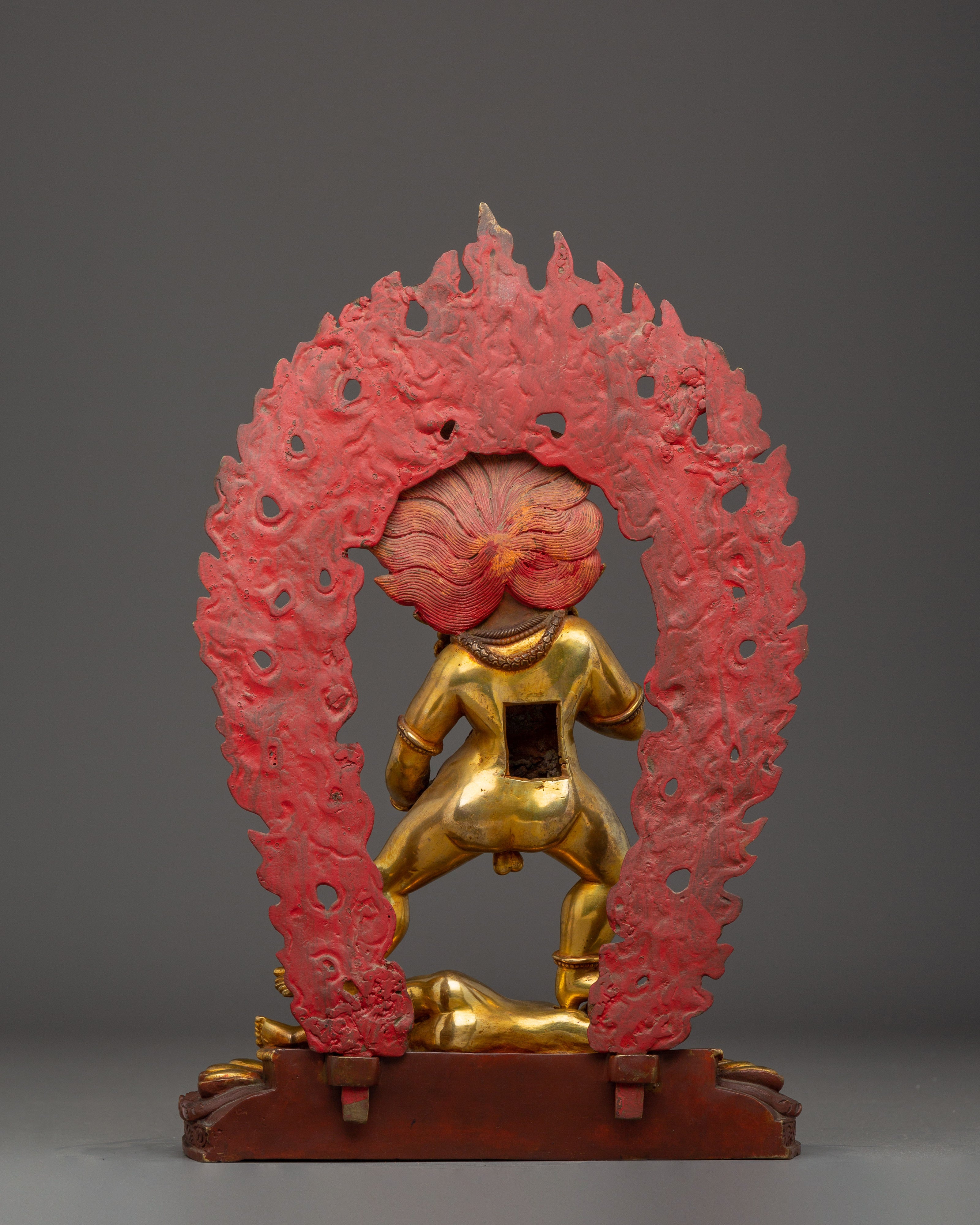 Himalayan Black Dzambhala Statue | Nepali Handcrafted Gold Icon