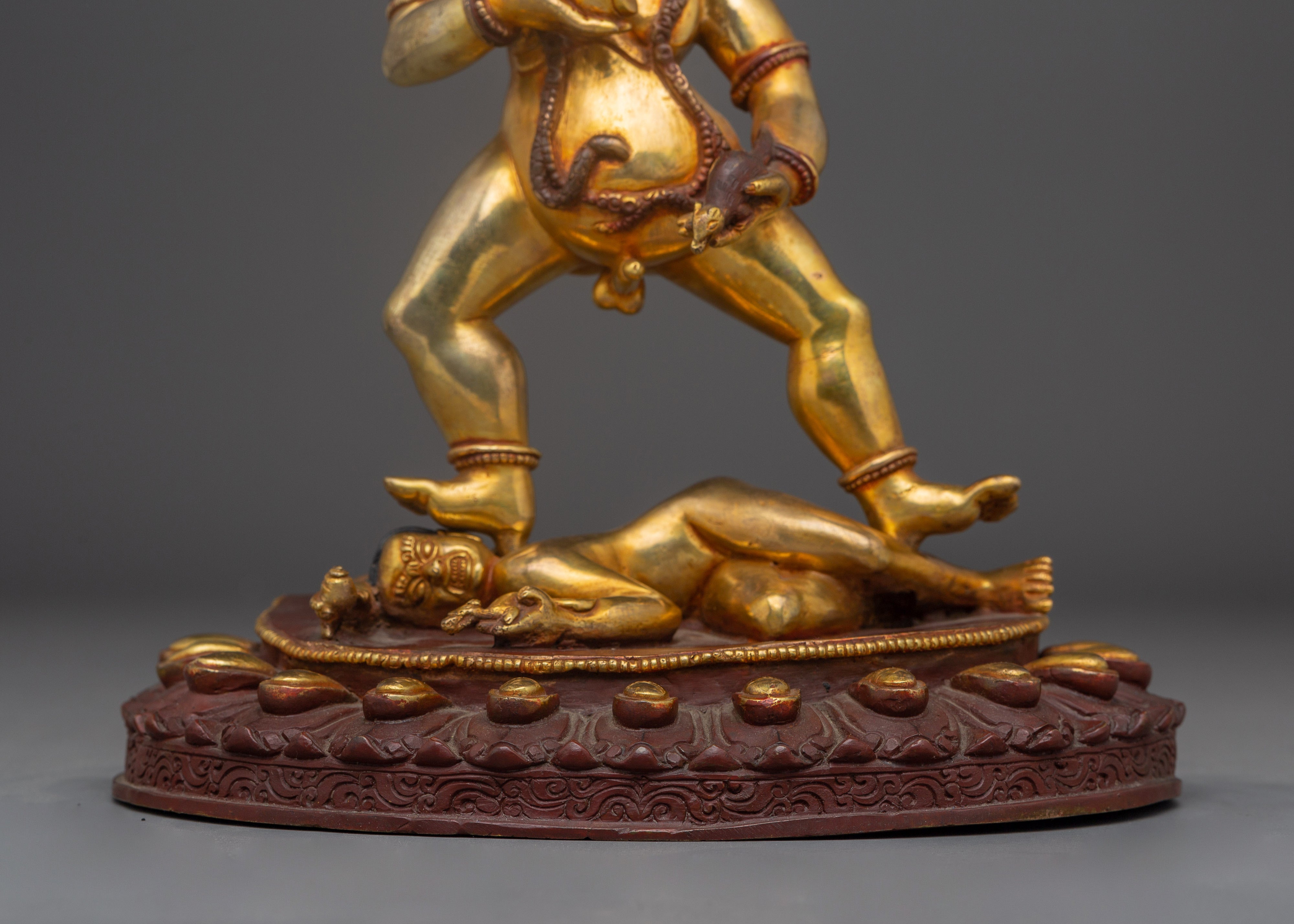 Himalayan Black Dzambhala Statue | Nepali Handcrafted Gold Icon