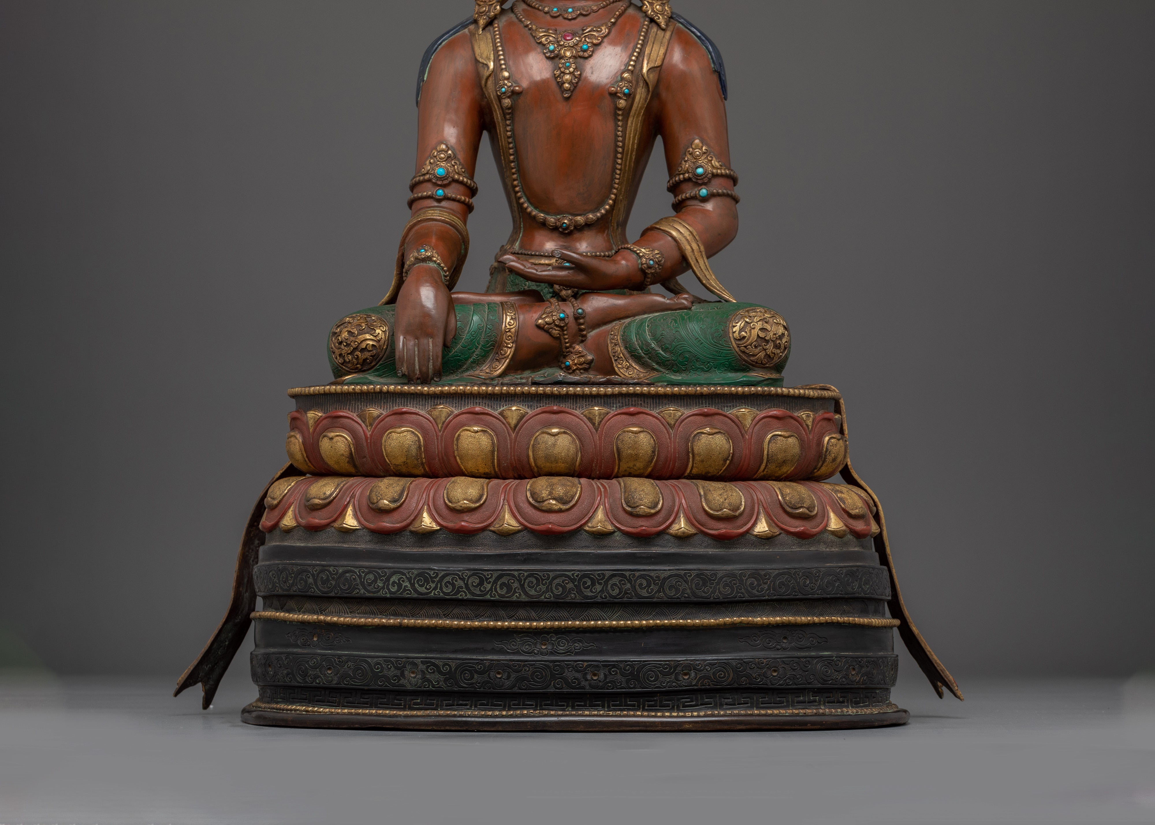Shakyamuni Buddha, Crowned Enlightened Teacher | Nepali Crafted Icon