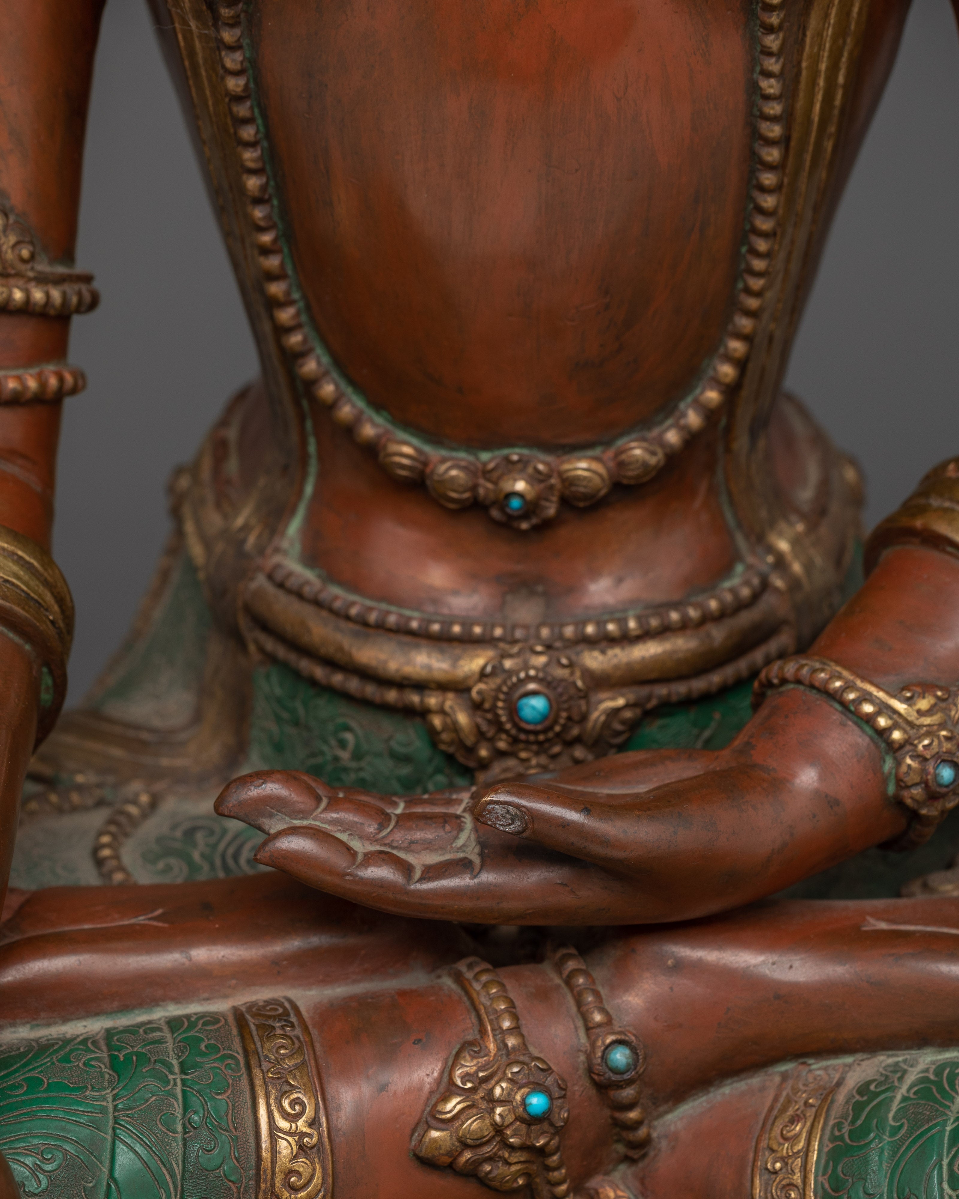 Shakyamuni Buddha, Crowned Enlightened Teacher | Nepali Crafted Icon