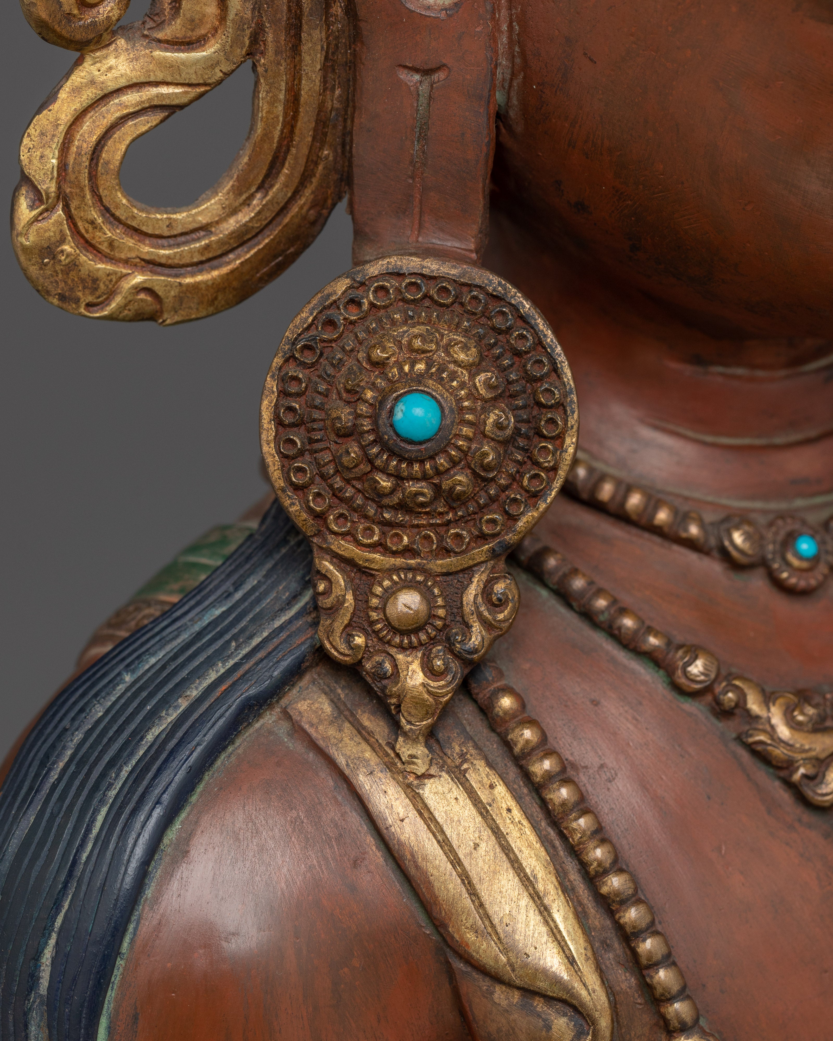 Shakyamuni Buddha, Crowned Enlightened Teacher | Nepali Crafted Icon