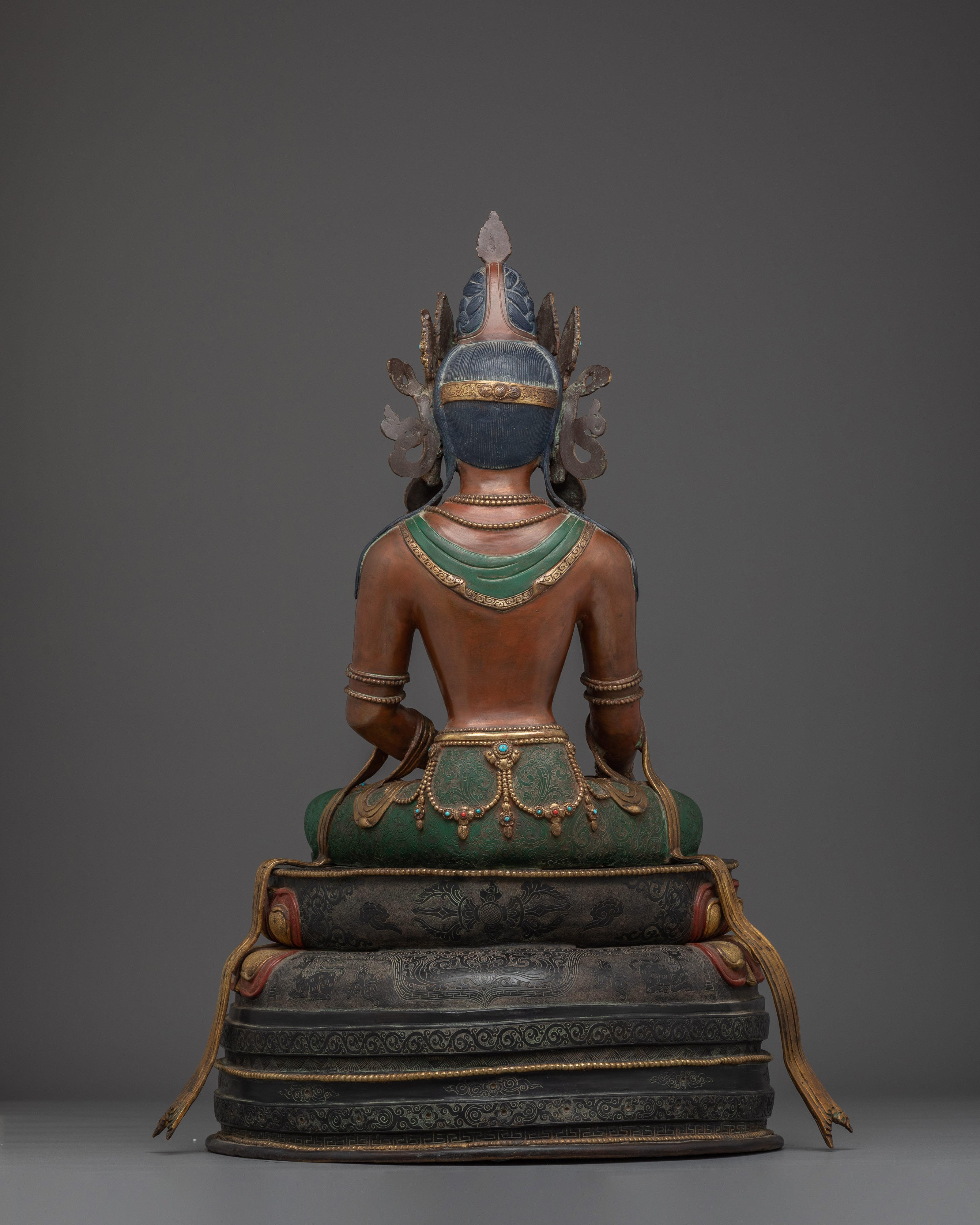 Shakyamuni Buddha, Crowned Enlightened Teacher | Nepali Crafted Icon