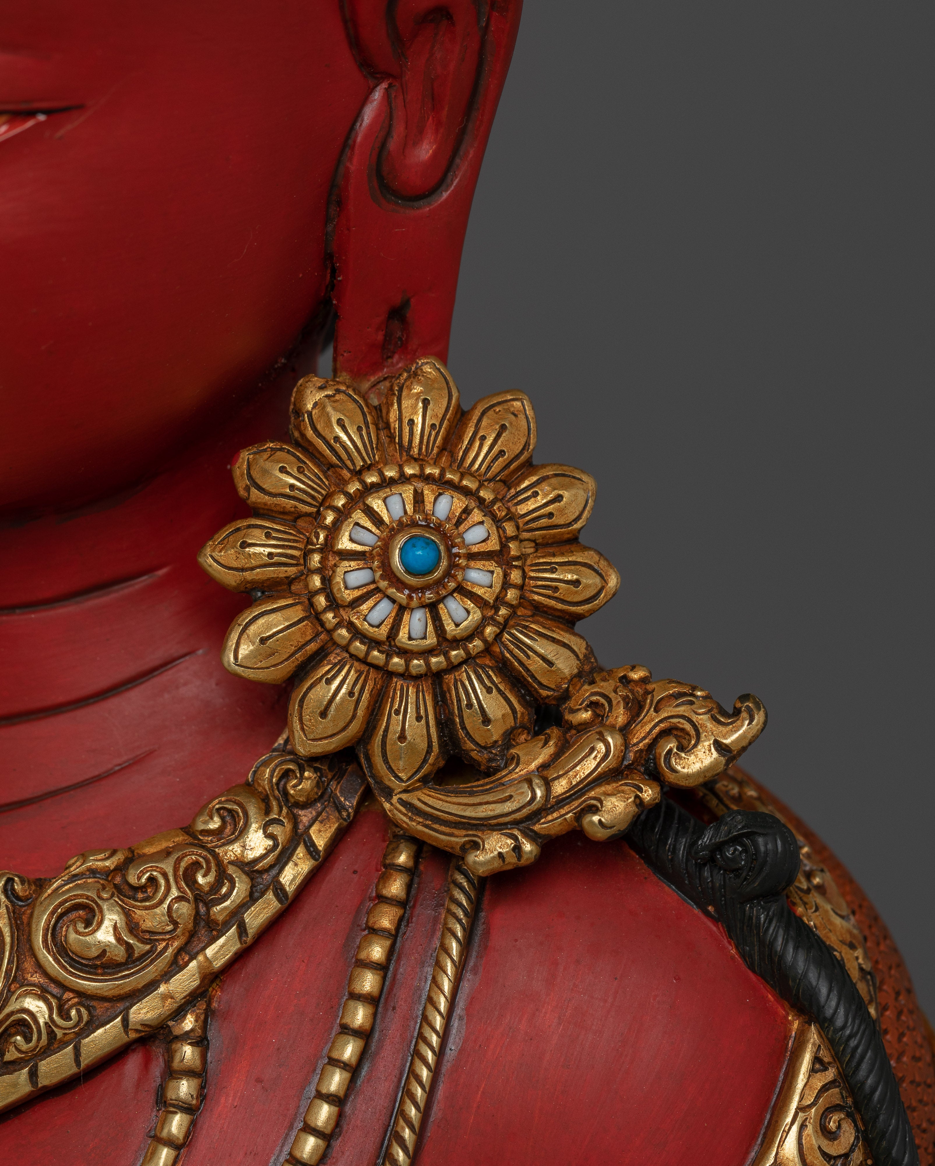 Himalayan Amitayus Buddha Statue | Nepali Handcrafted Gold Icon