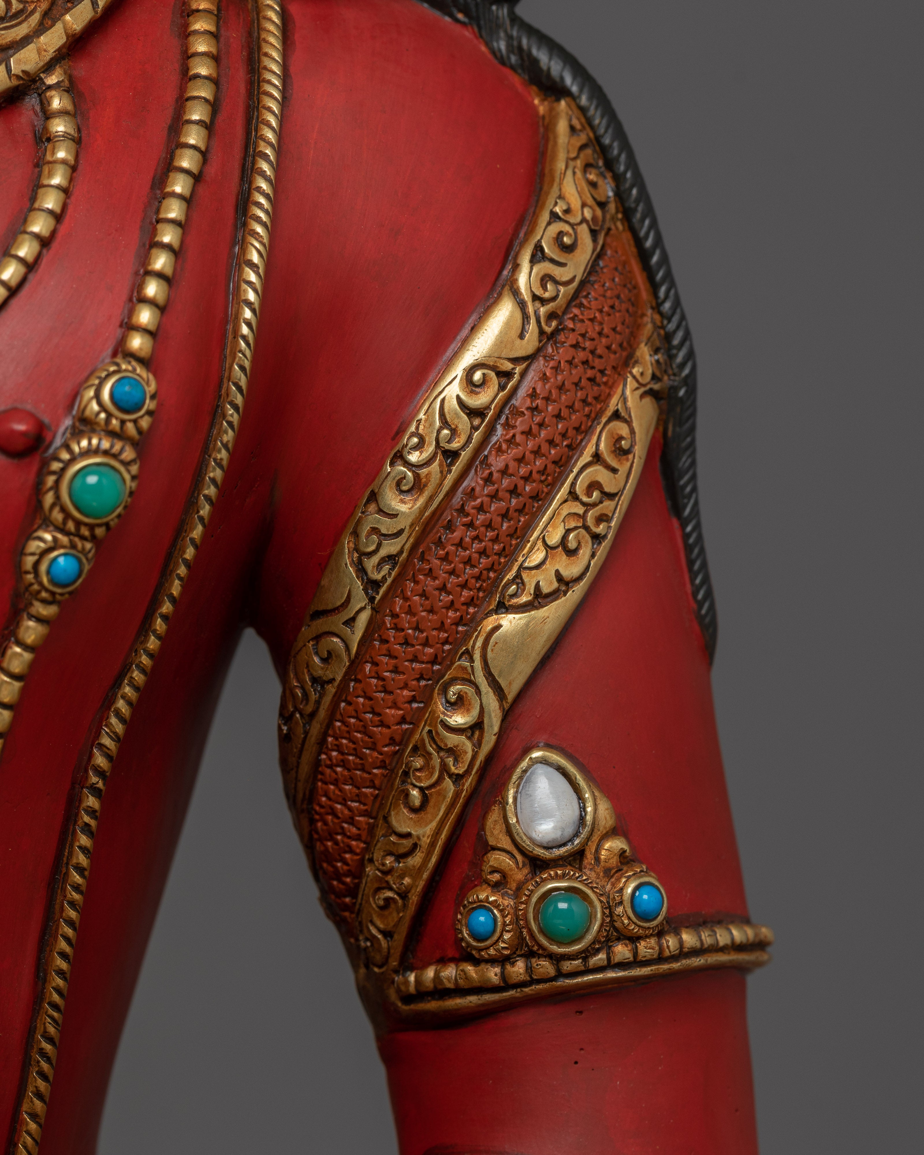 Himalayan Amitayus Buddha Statue | Nepali Handcrafted Gold Icon