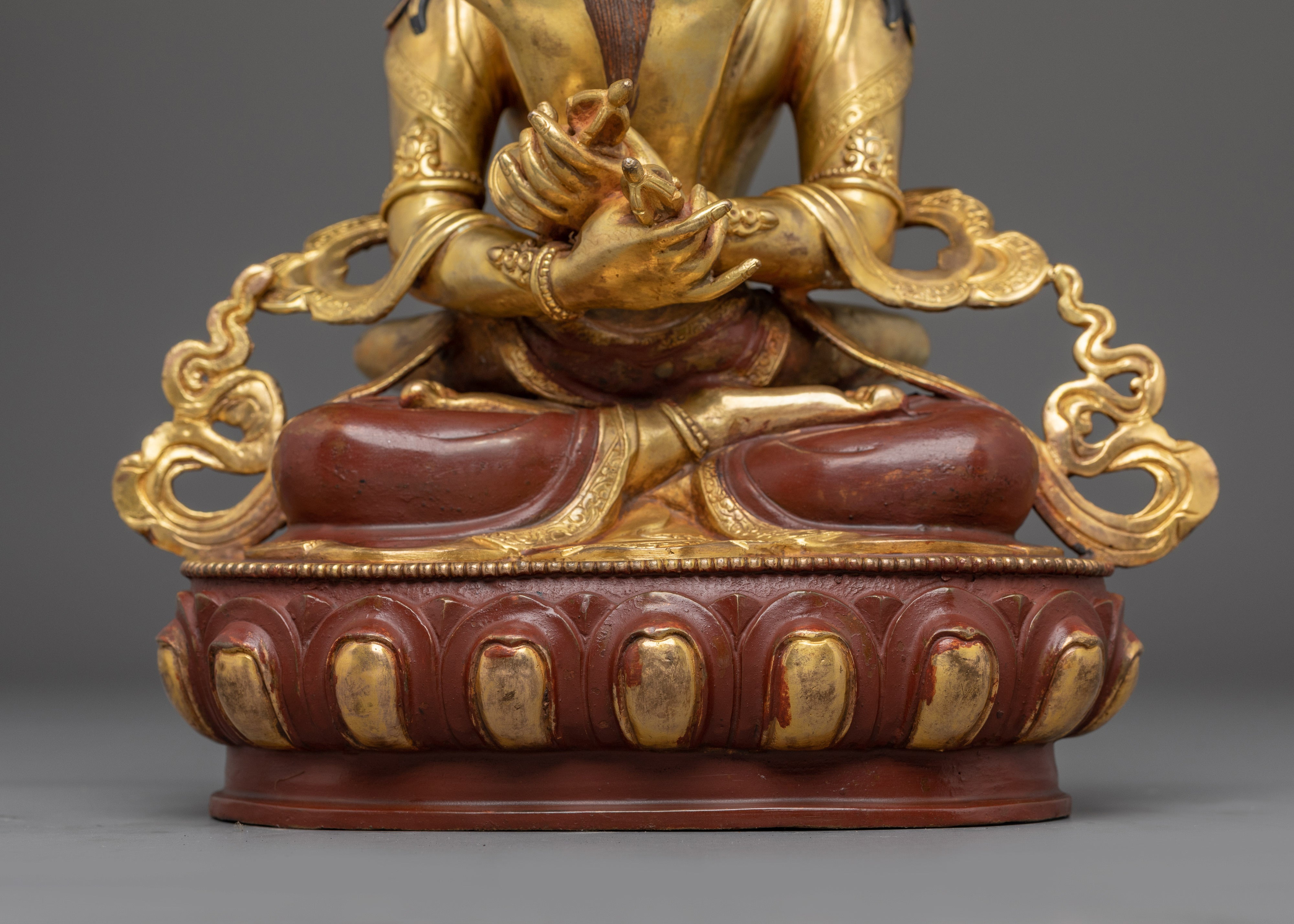 Himalayan Vajradhara with Consort Statue | Nepali Gold Gilded Artwork