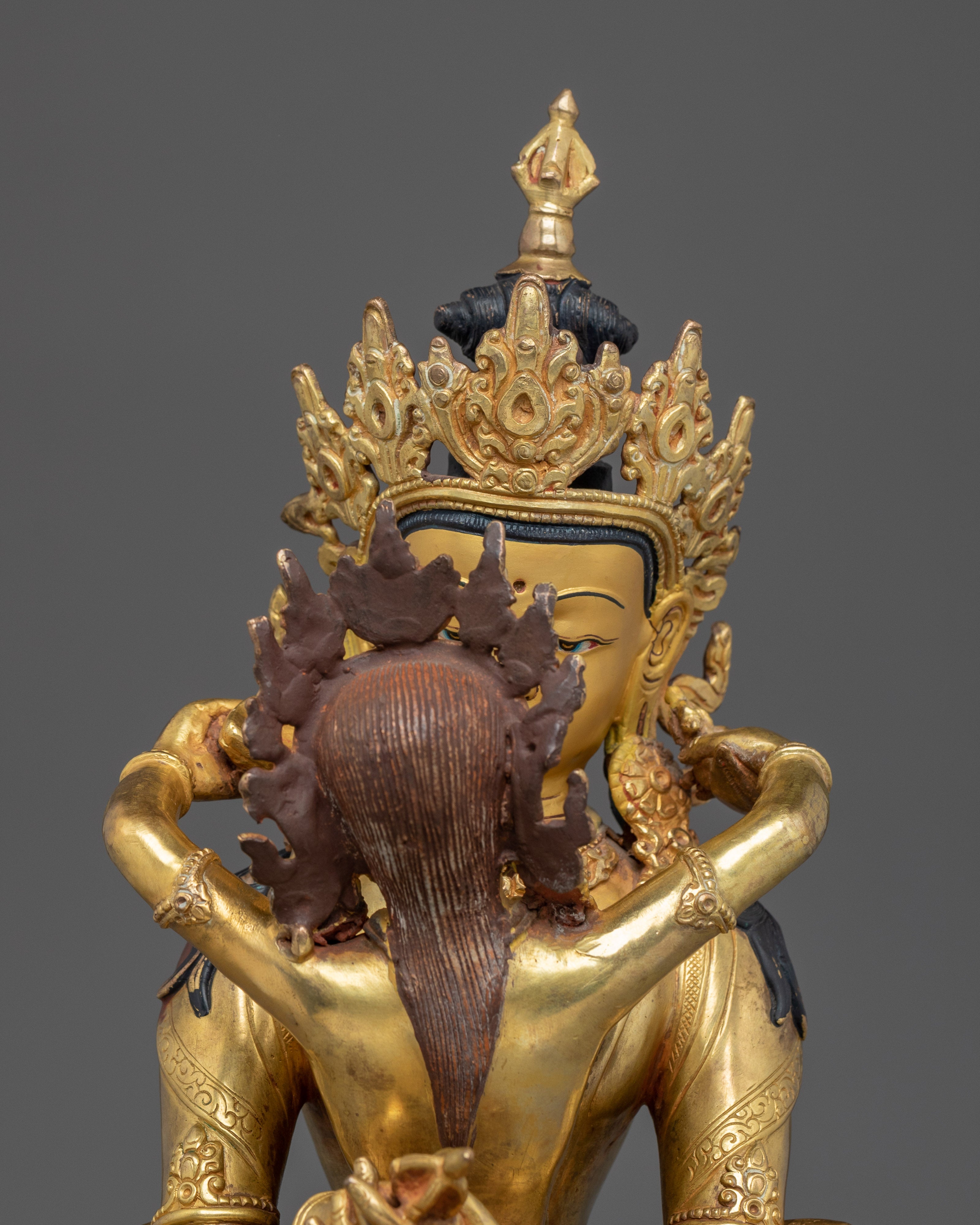 Himalayan Vajradhara with Consort Statue | Nepali Gold Gilded Artwork