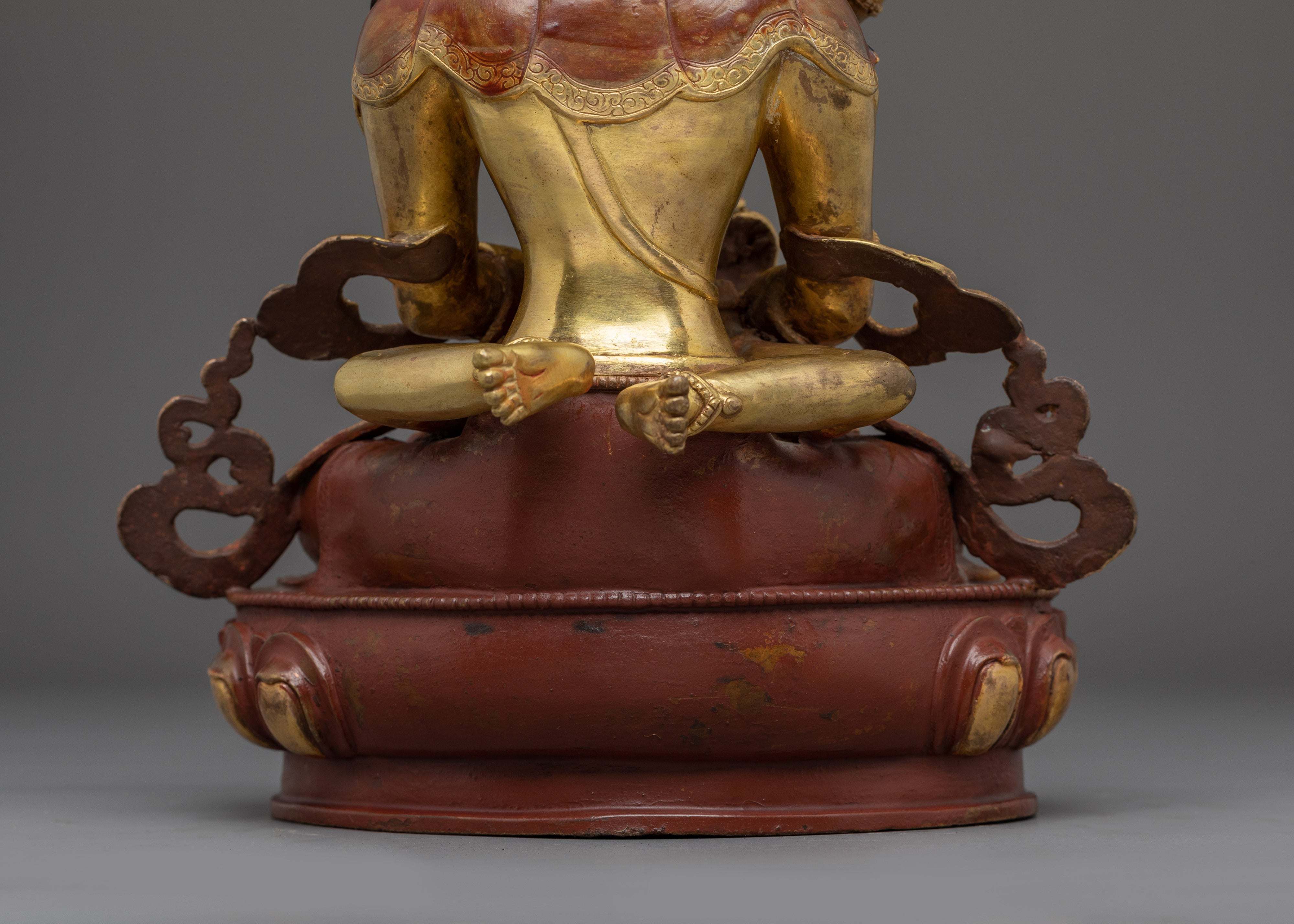 Himalayan Vajradhara with Consort Statue | Nepali Gold Gilded Artwork