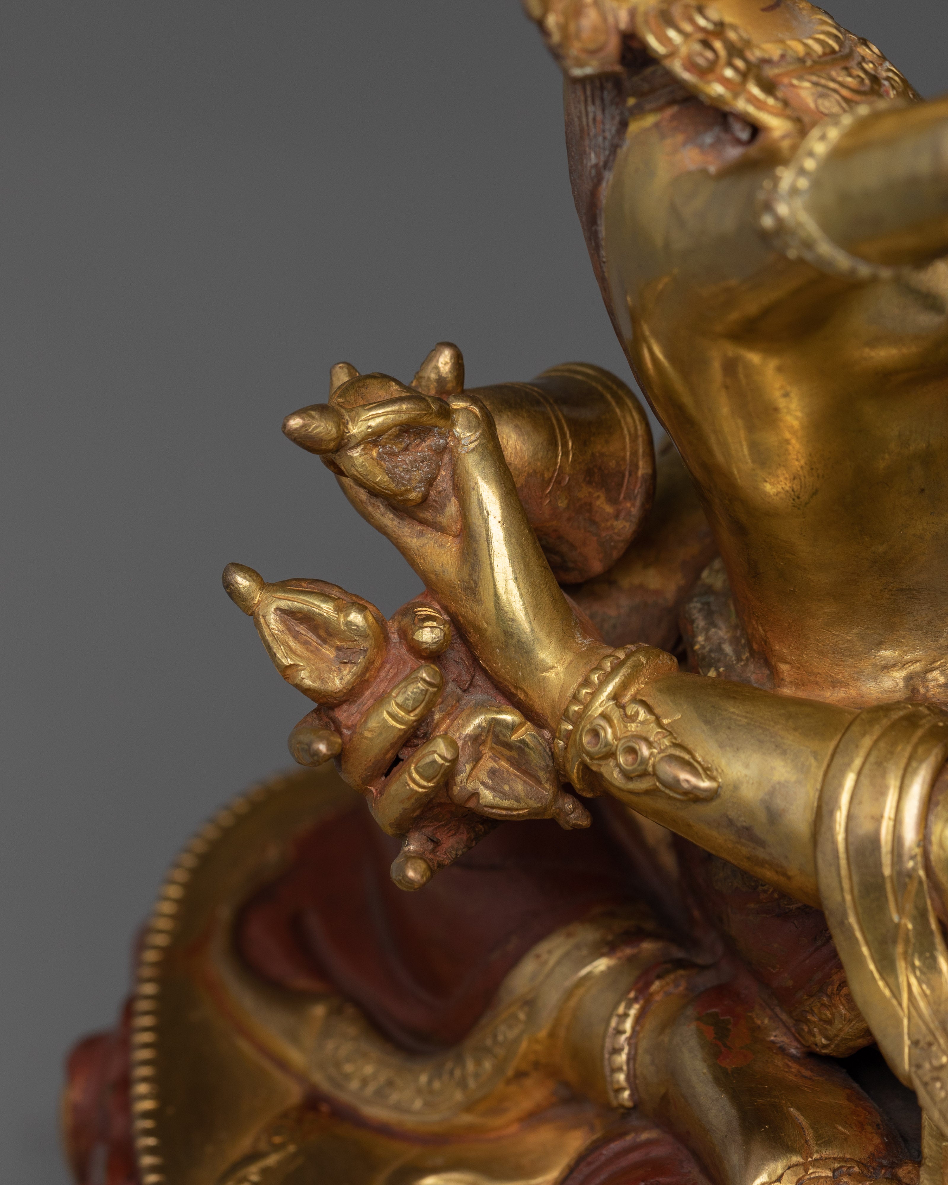Himalayan Vajradhara with Consort Statue | Nepali Gold Gilded Artwork