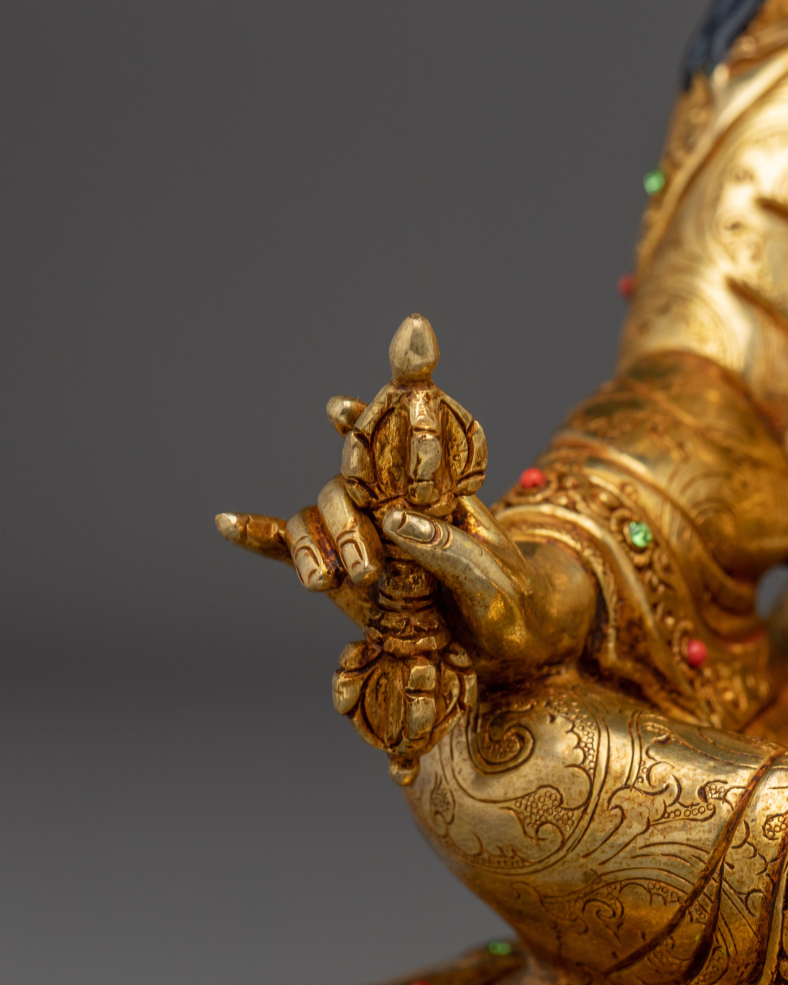 Guru Rinpcohe, Lotus Born Himalayan Sage | Gold Gilded Nepali Icon