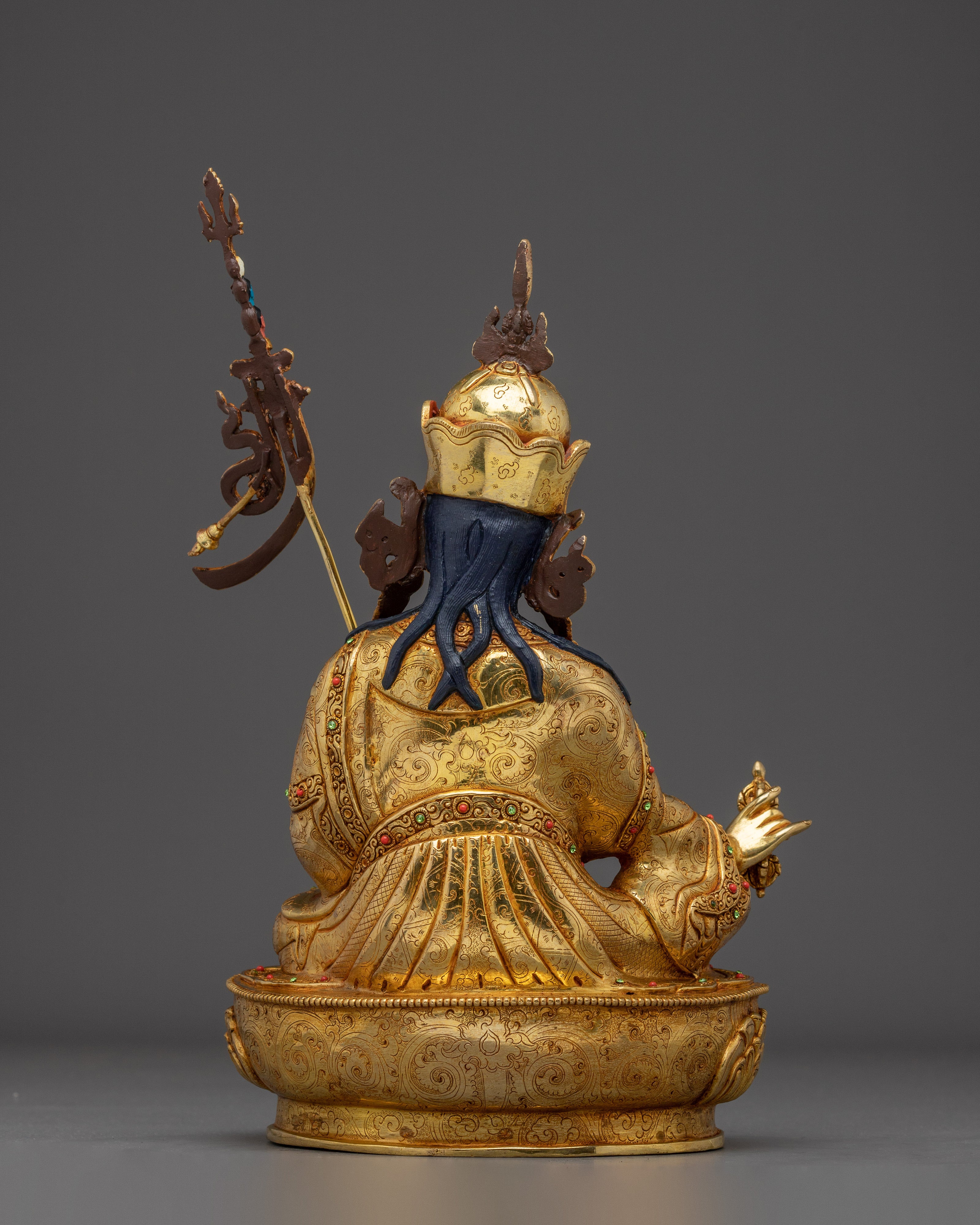 Guru Rinpcohe, Lotus Born Himalayan Sage | Gold Gilded Nepali Icon