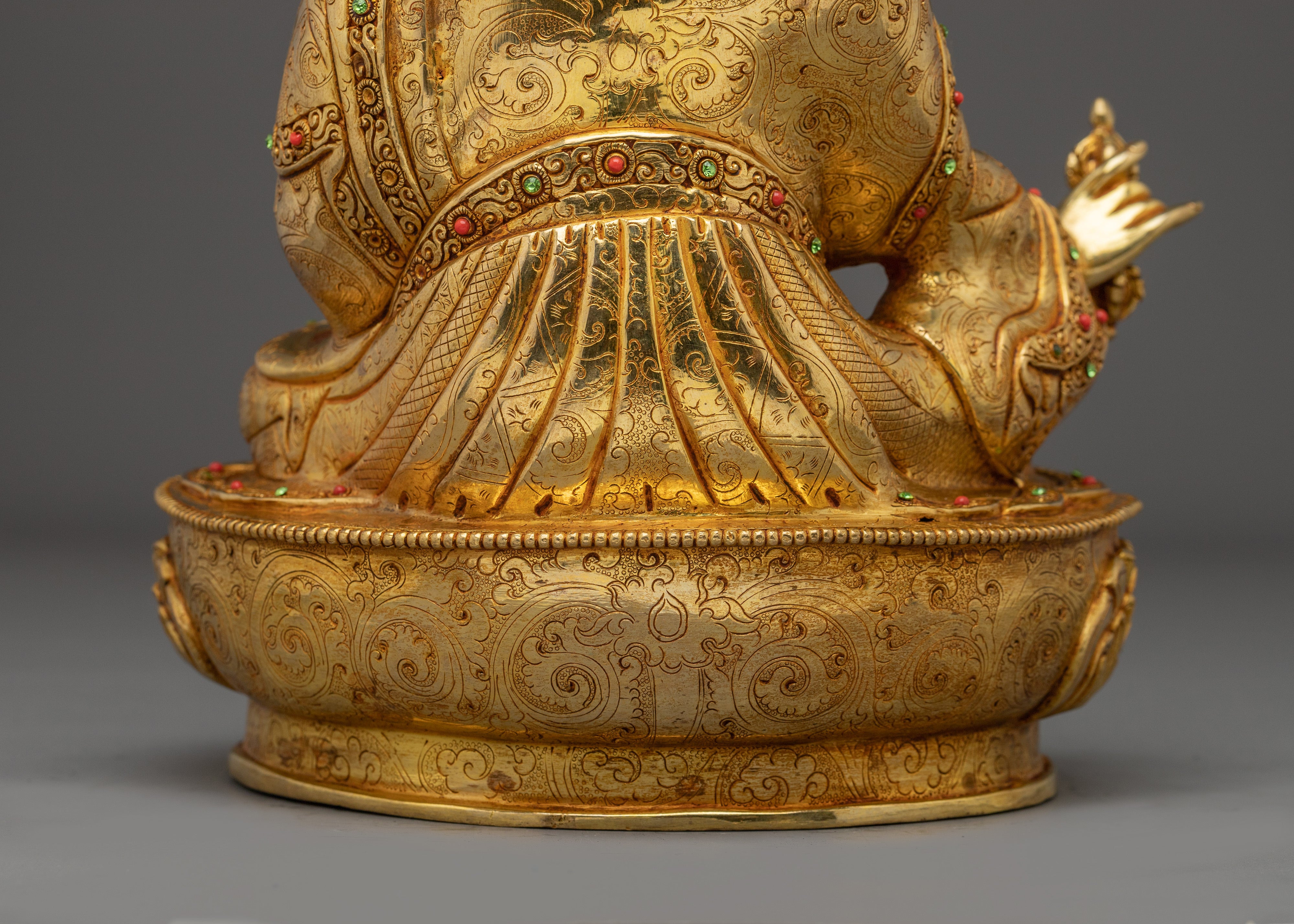 Guru Rinpcohe, Lotus Born Himalayan Sage | Gold Gilded Nepali Icon