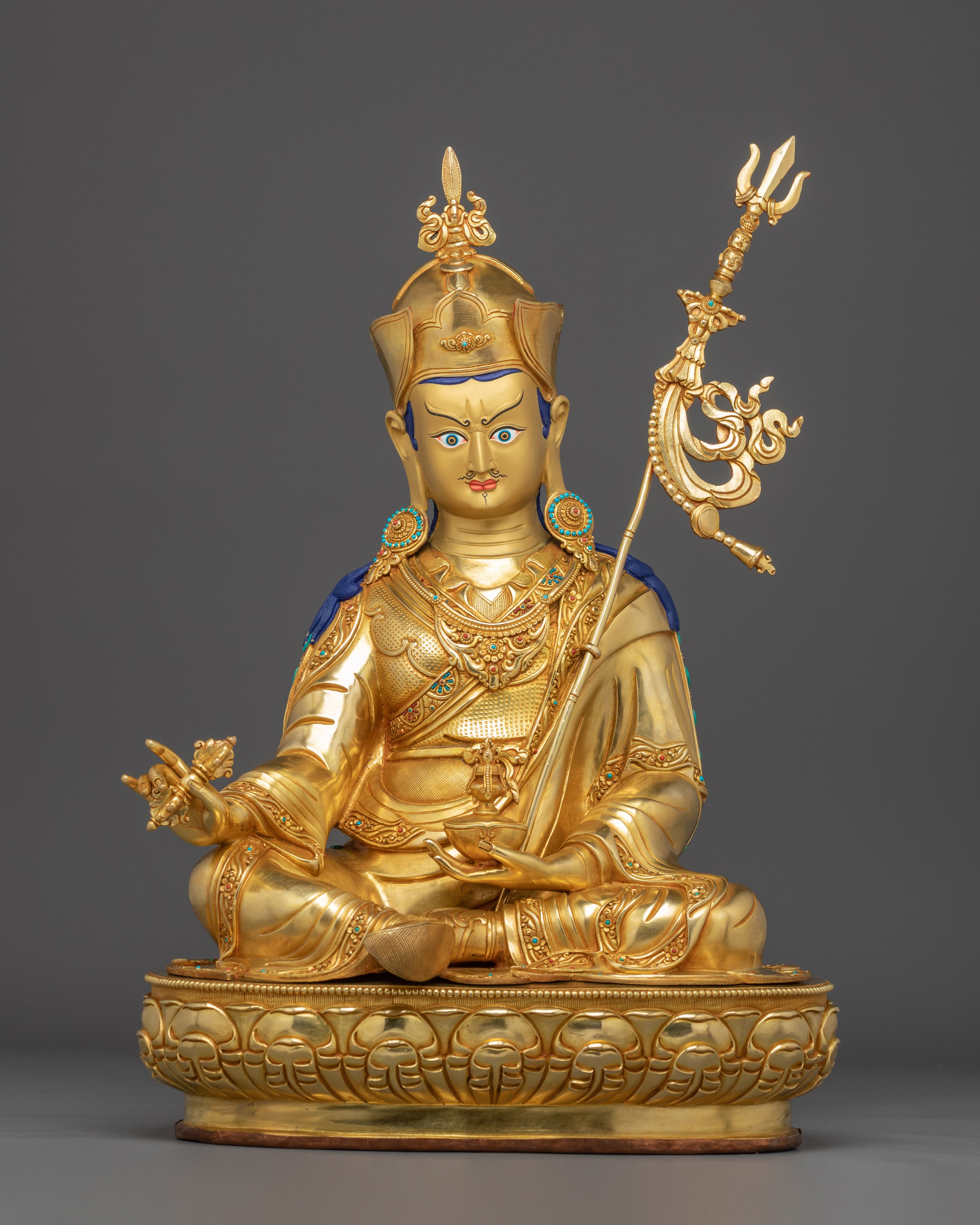 Guru Rinpoche Art, Enlightened Vajra Holder | Nepali Handcrafted Icon