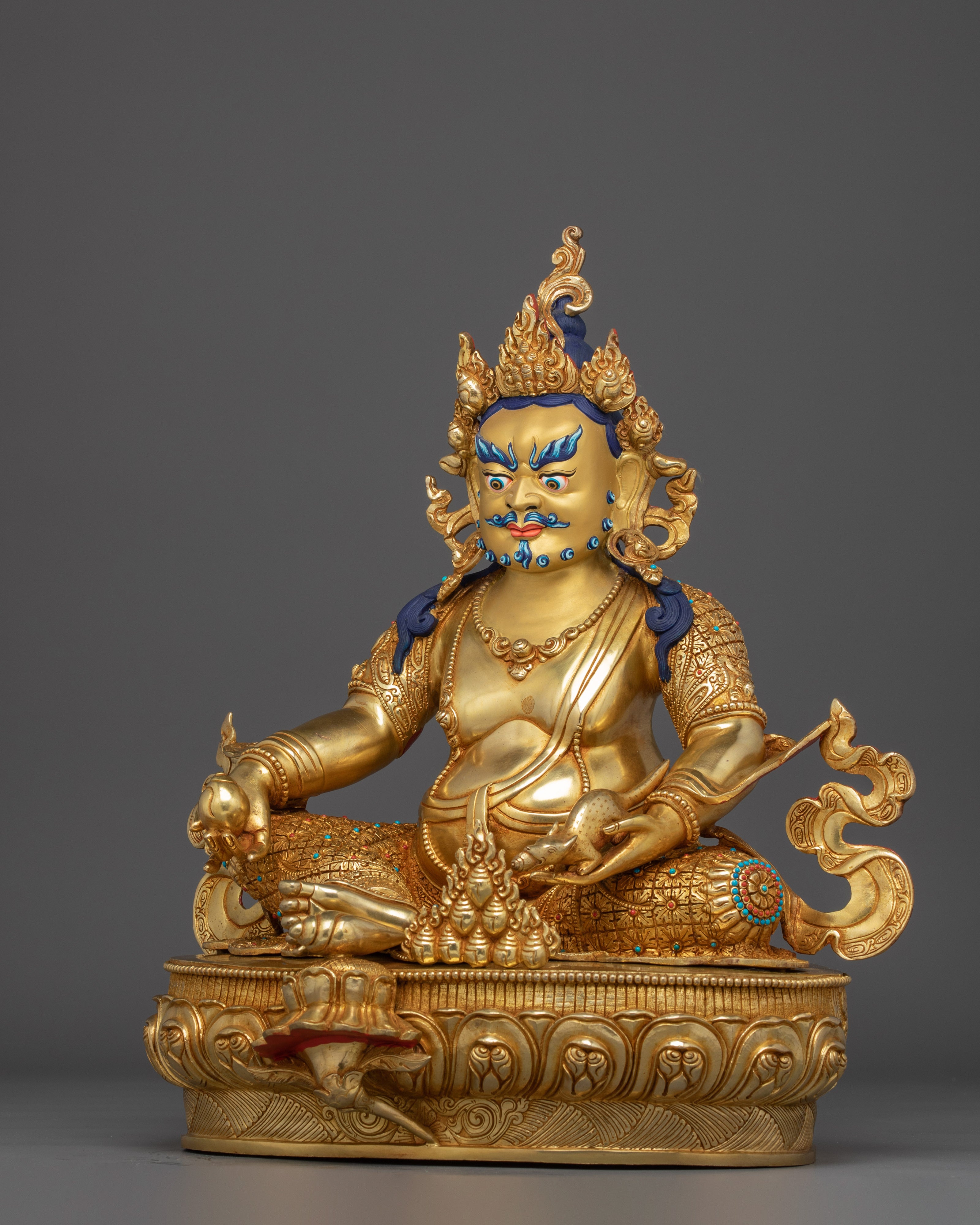 Tibetan Fortune Dzambhala Artwork | Handcrafted Icon of Prosperity