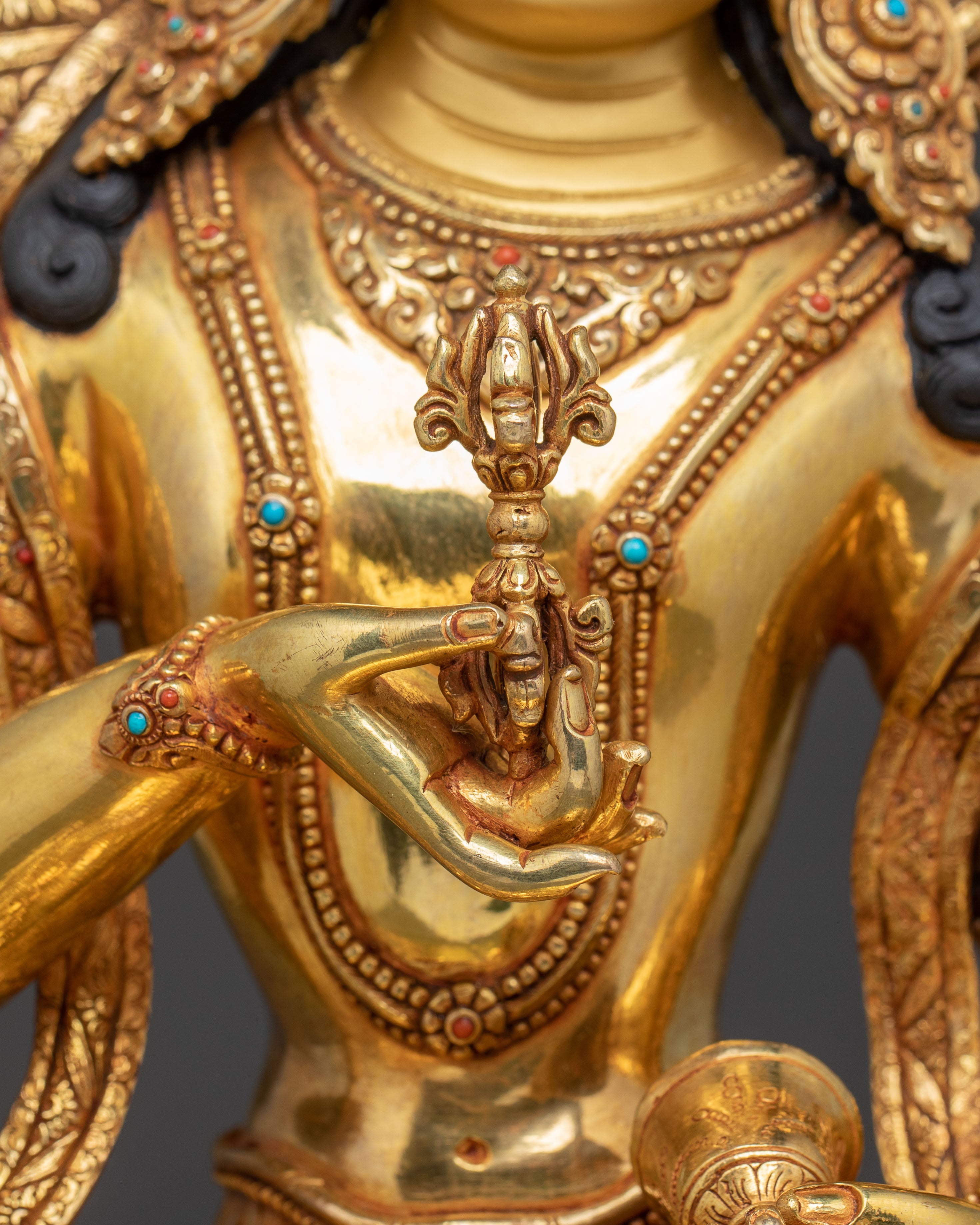 Handmade Vajrasattva Copper Statue: Karma Cleansing Deity