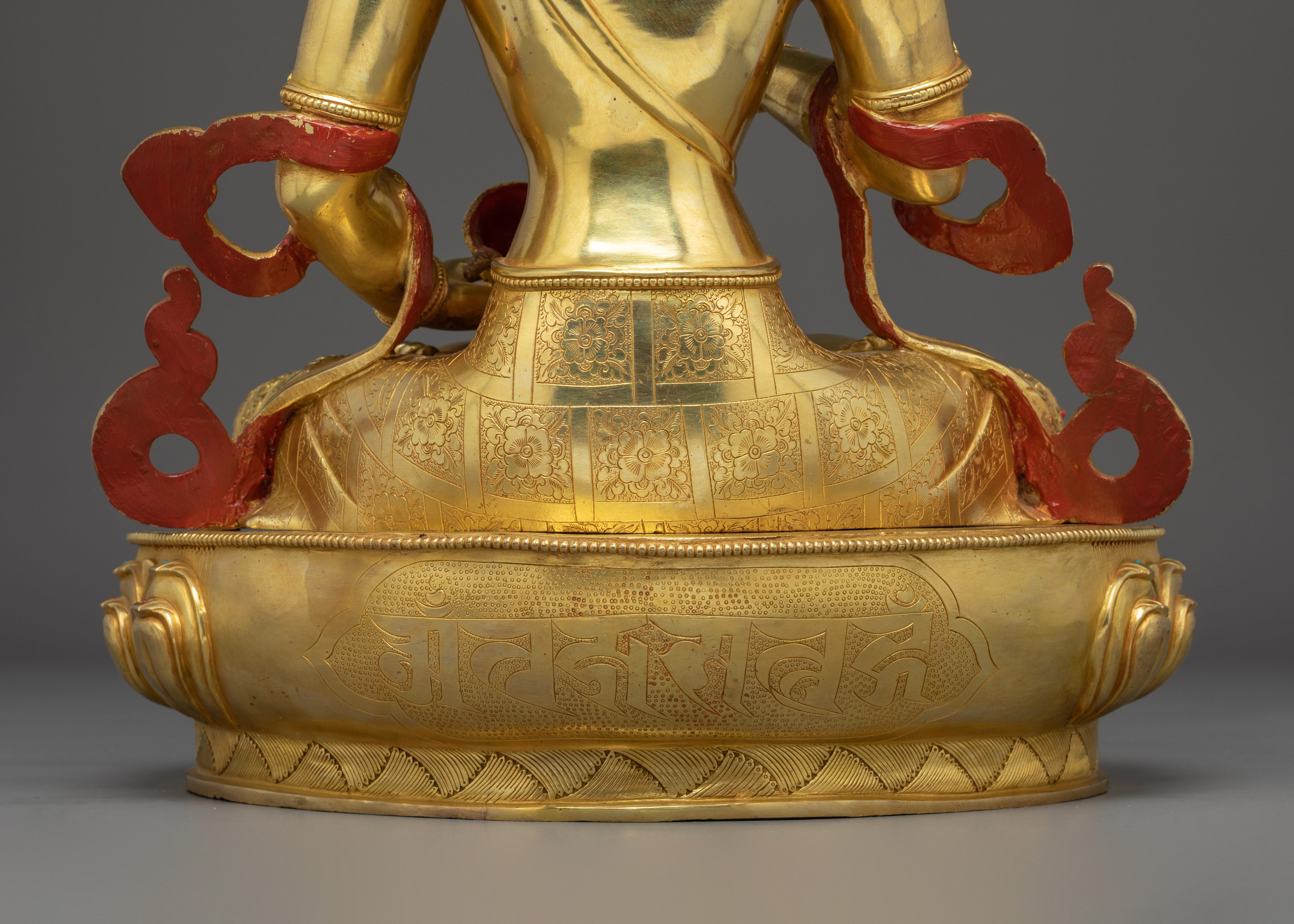 Tibetan Golden Vajrasattva Icon | Sacred Bodhisattva of Purity