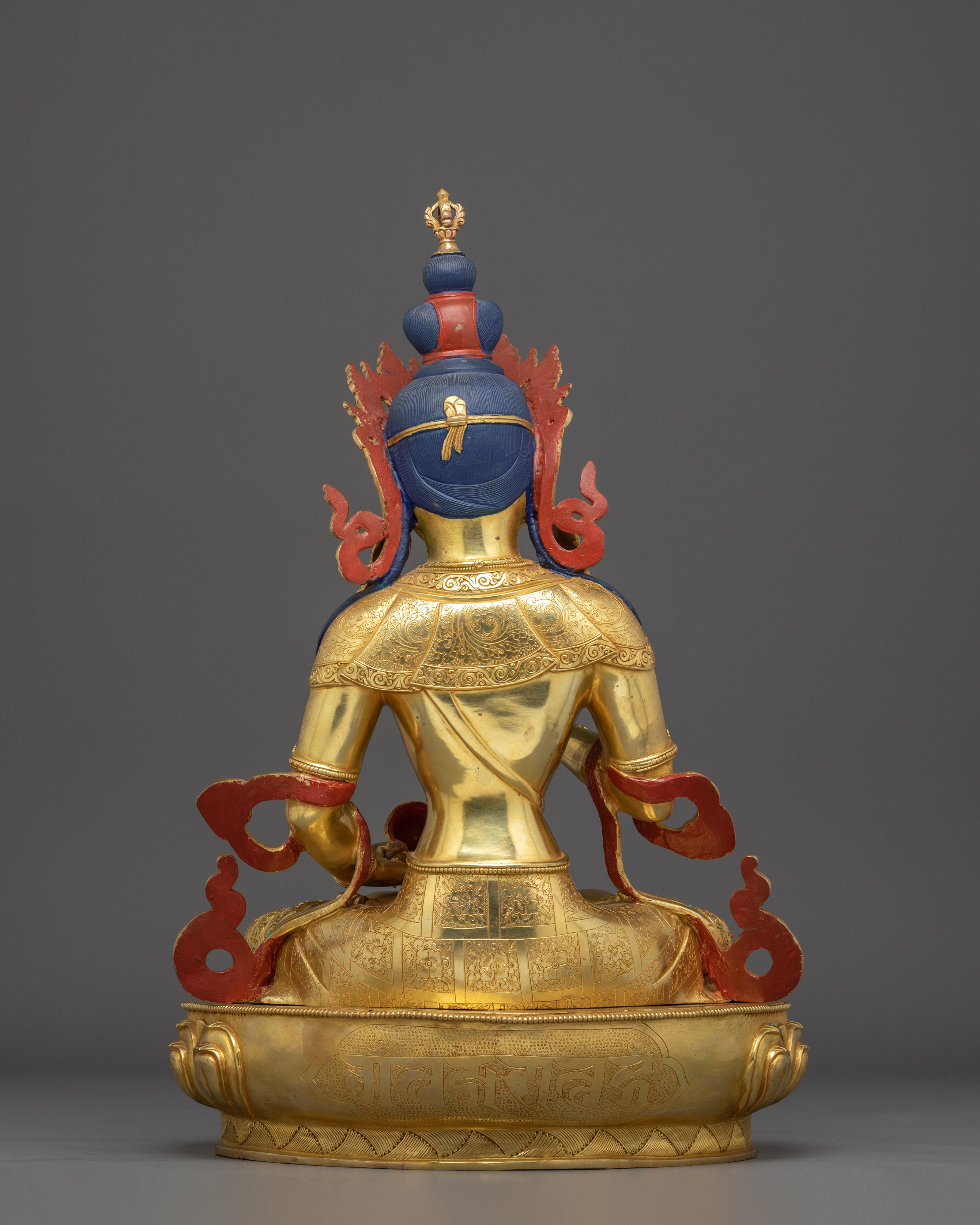 Tibetan Golden Vajrasattva Icon | Sacred Bodhisattva of Purity