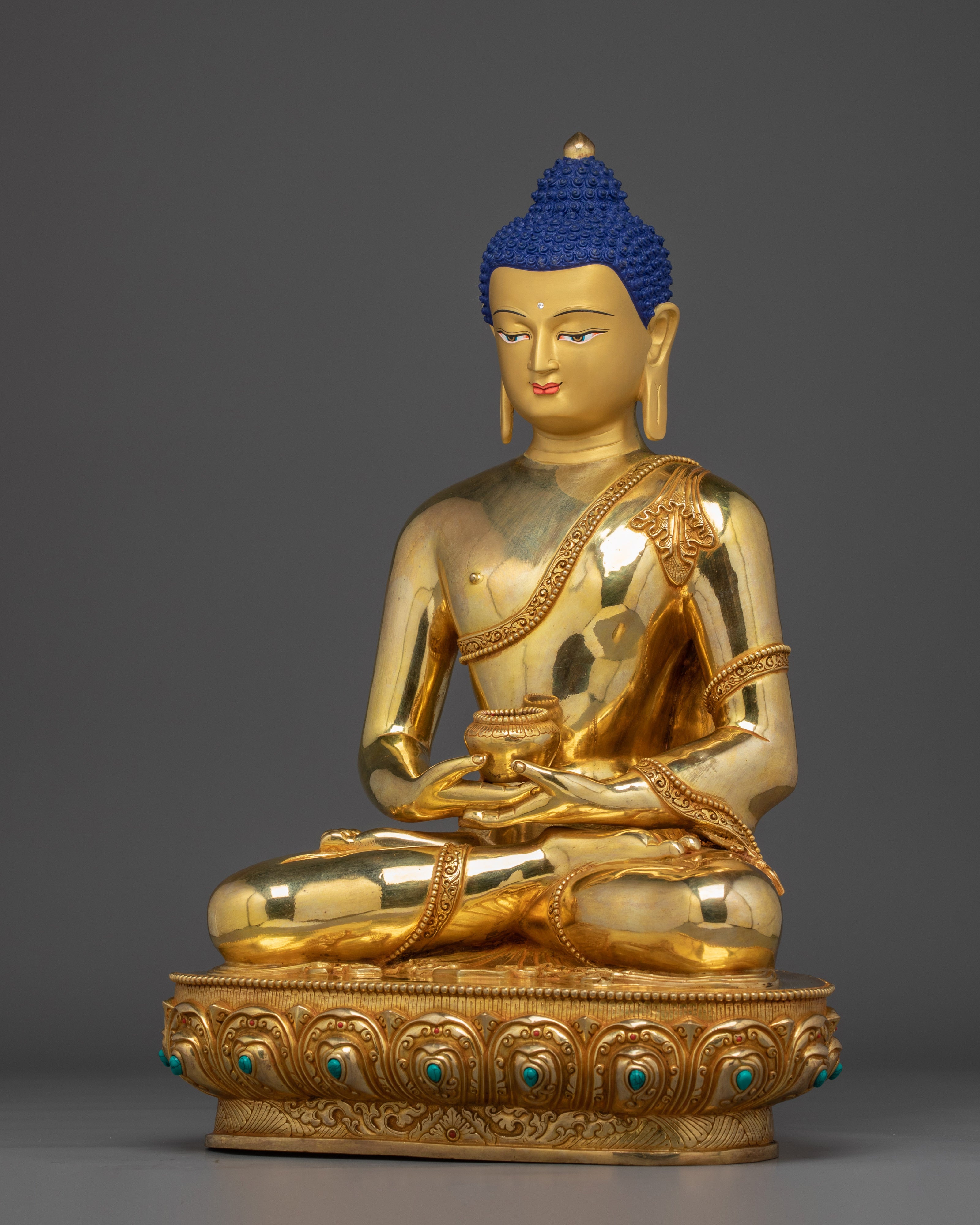 Amitabha Golden Art, Buddha of Infinite Light | Gold Gilded Sculpture