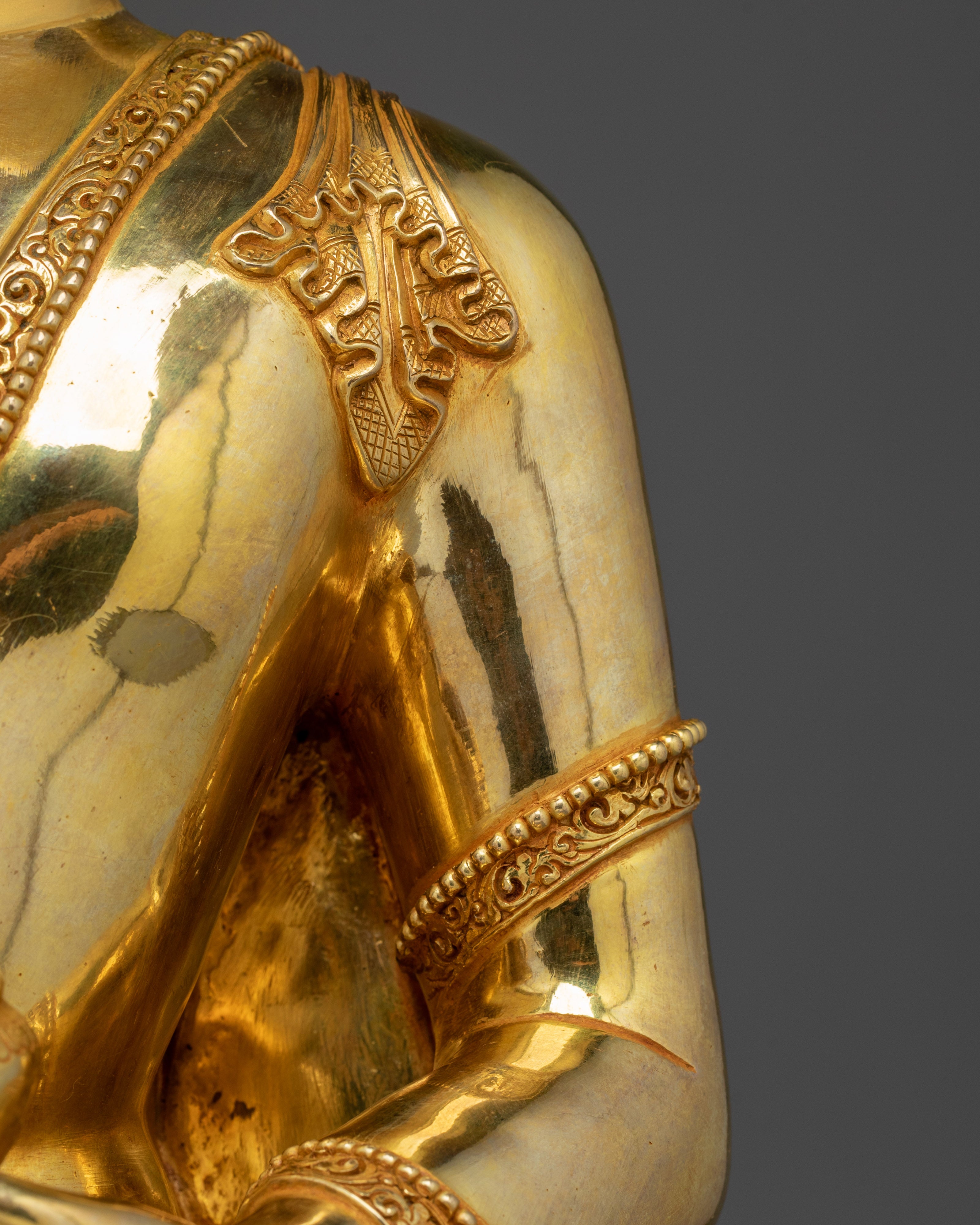 Amitabha Golden Art, Buddha of Infinite Light | Gold Gilded Sculpture