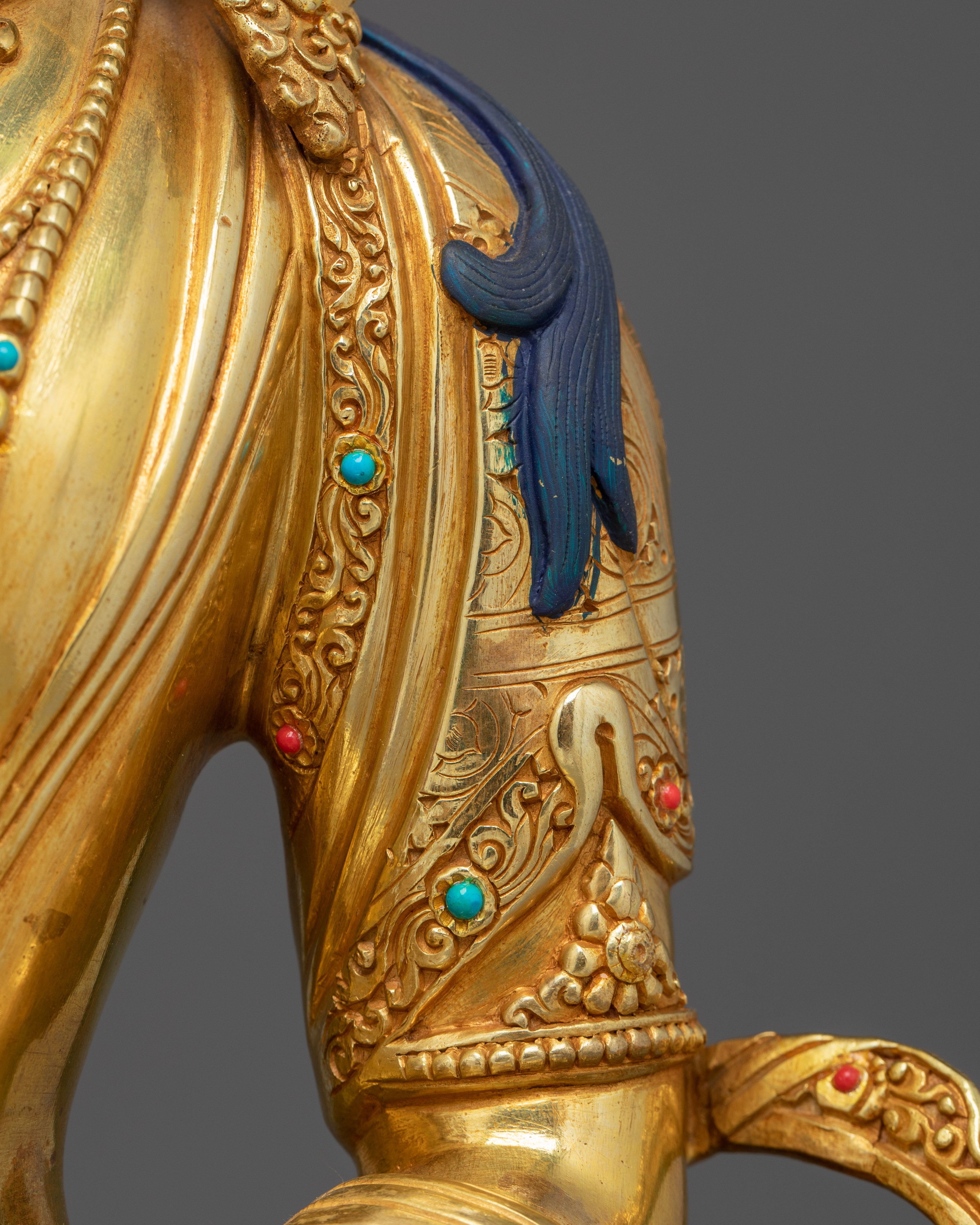 Amitayus, Bringer of Light | Nepali Gold Gilded Himalayan Icon