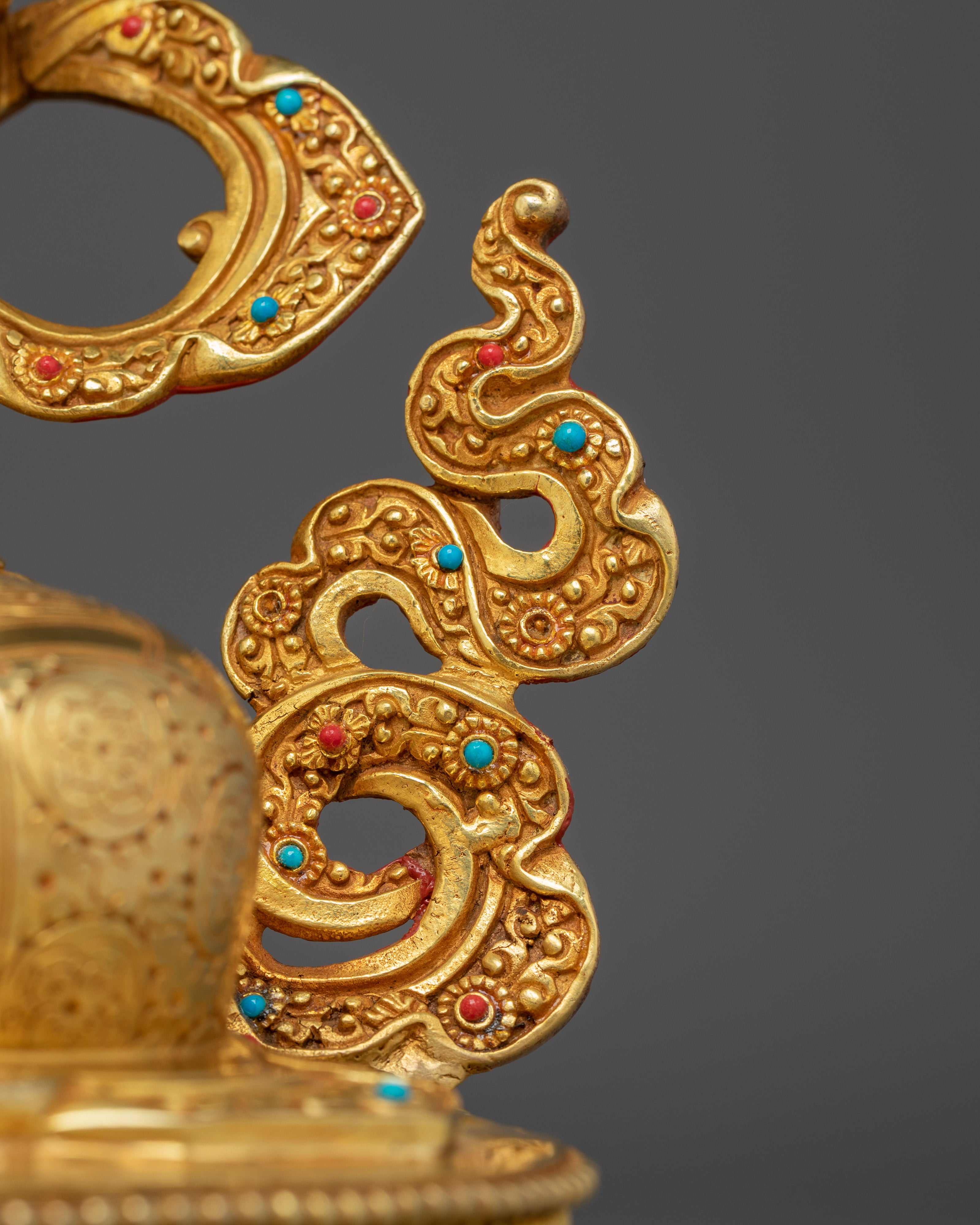 Amitayus, Bringer of Light | Nepali Gold Gilded Himalayan Icon