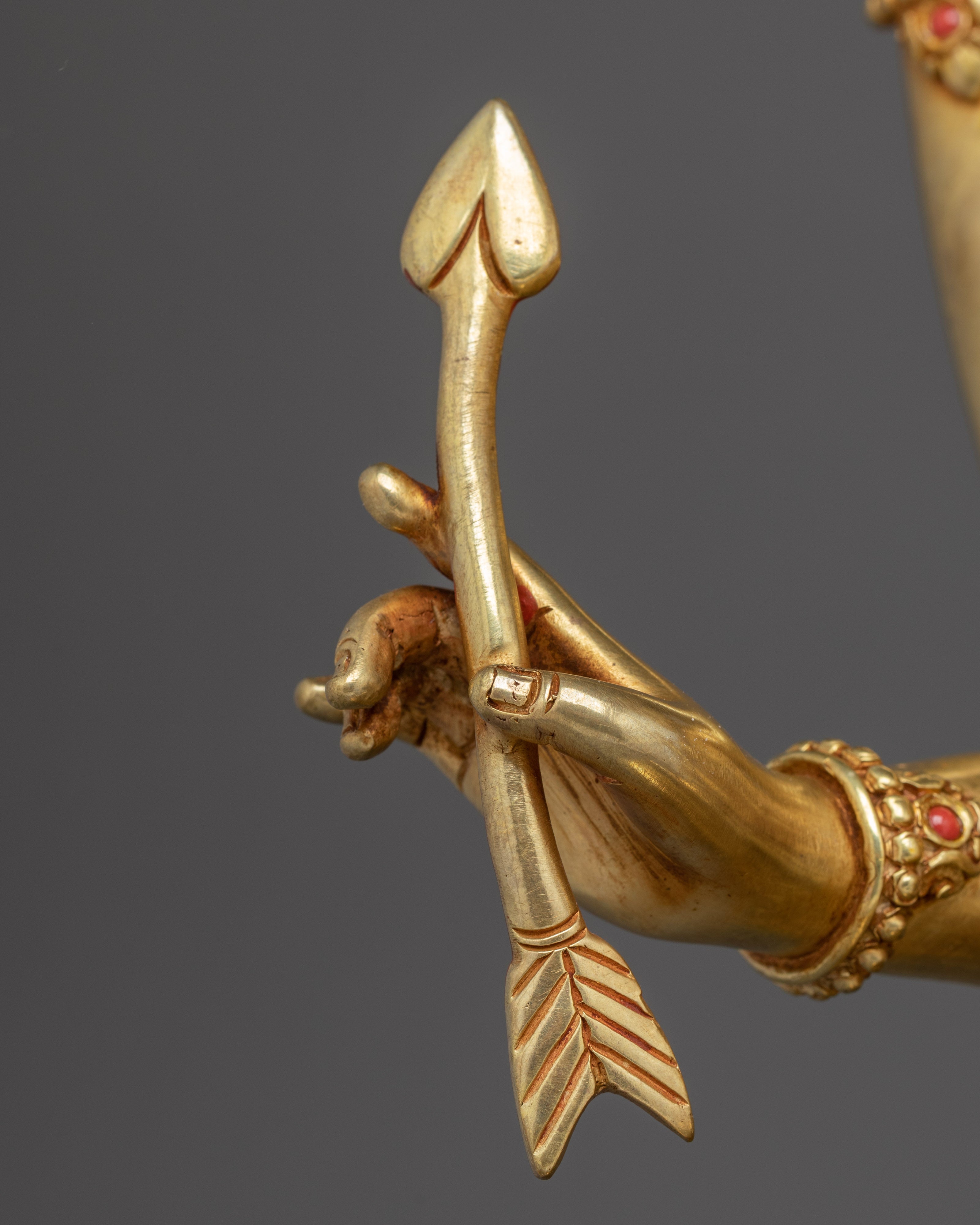 Himalayan Wrathful Deity Namgyalma | Nepali Gold Gilded Icon