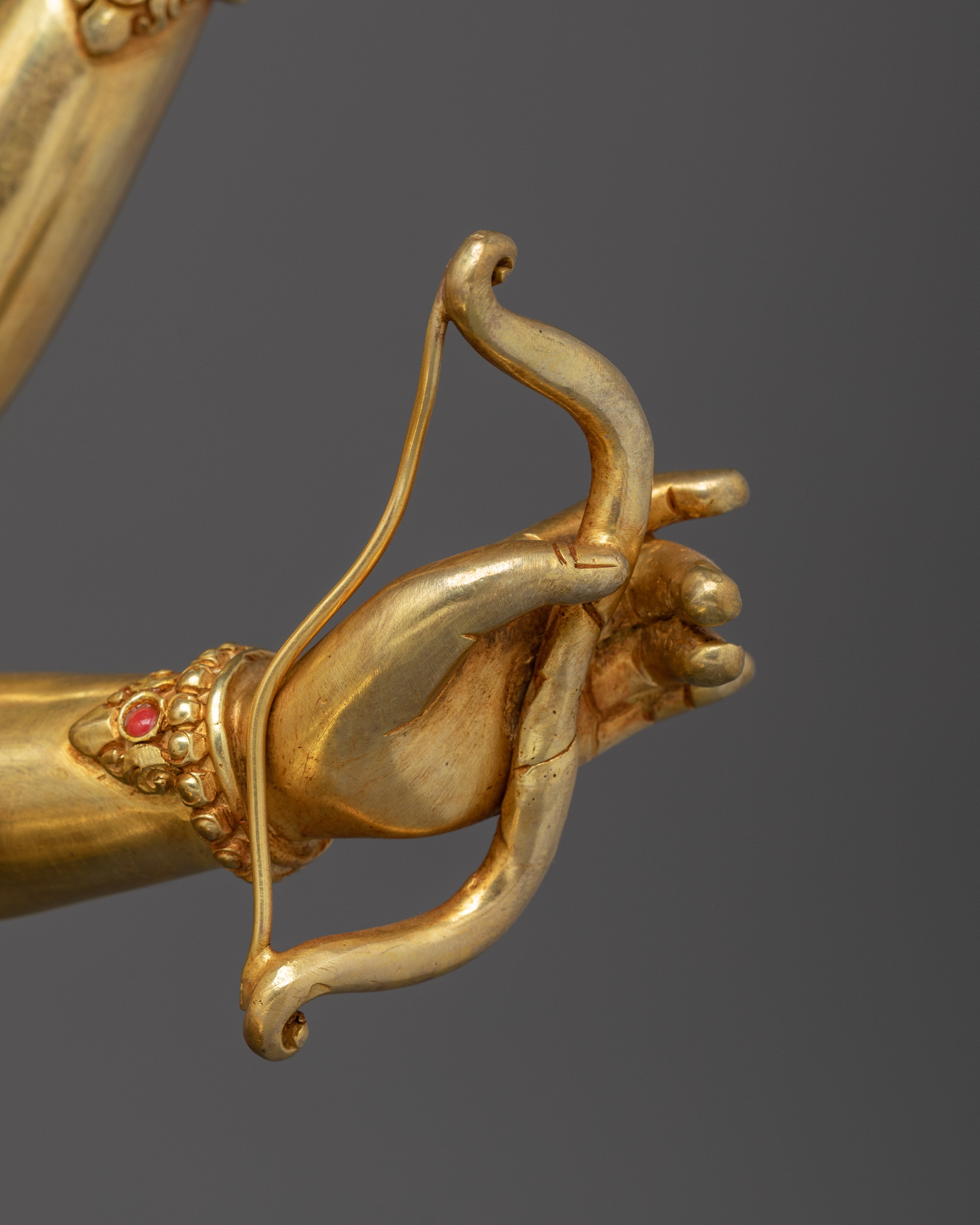 Himalayan Wrathful Deity Namgyalma | Nepali Gold Gilded Icon