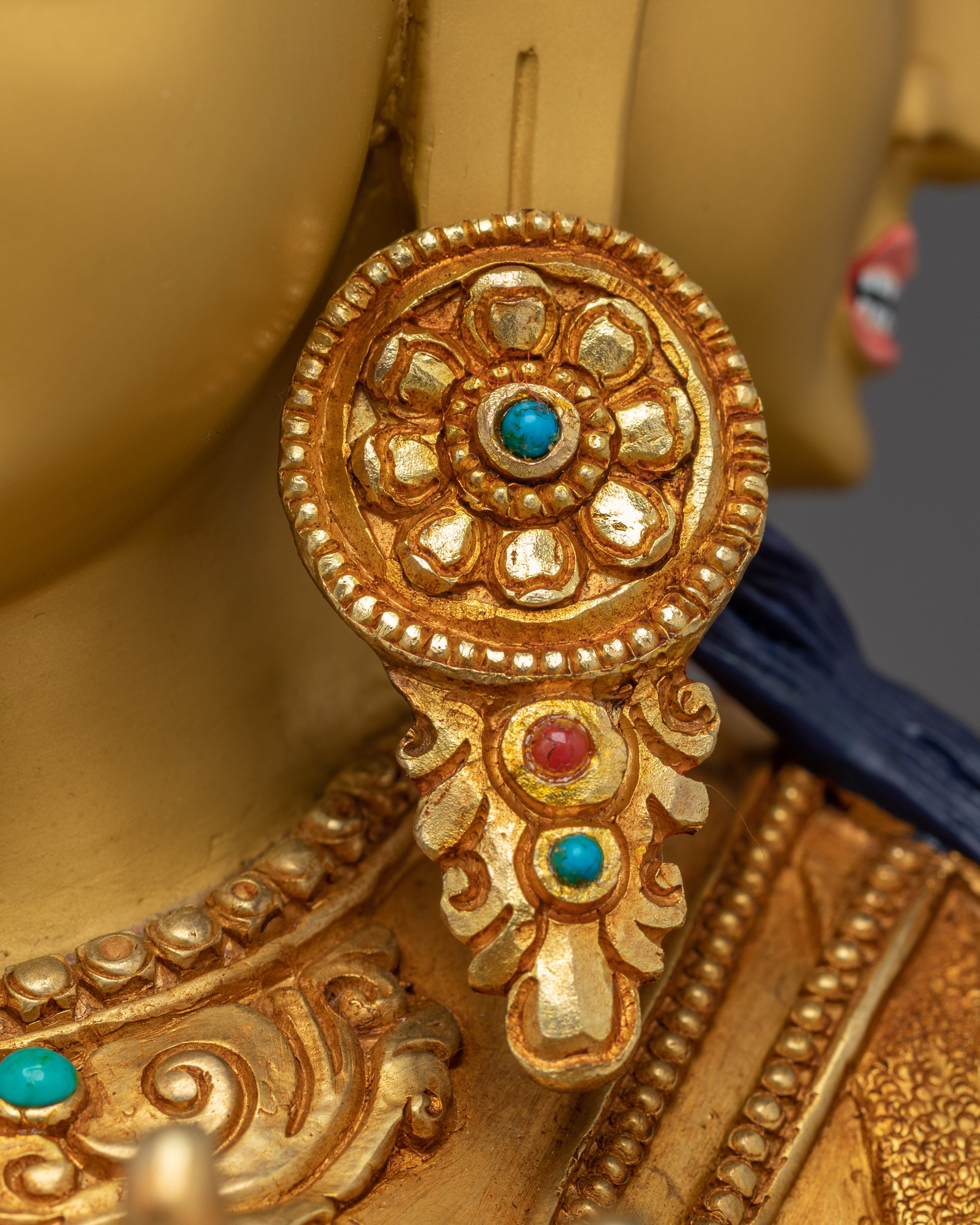 Himalayan Wrathful Deity Namgyalma | Nepali Gold Gilded Icon