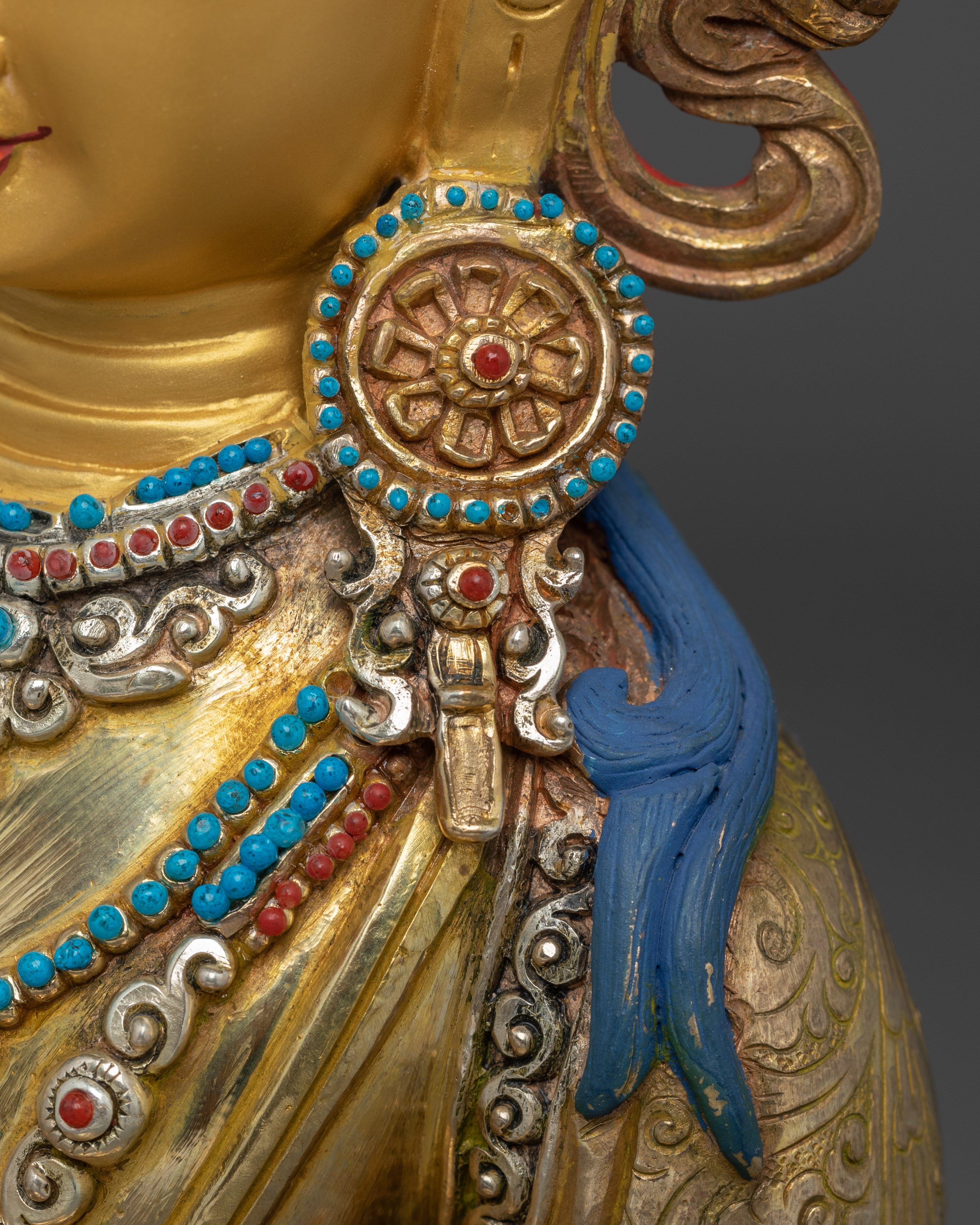 Mitrupa, Tibetan Mahasiddha | Nepali Handcrafted Gold Gilded Statue