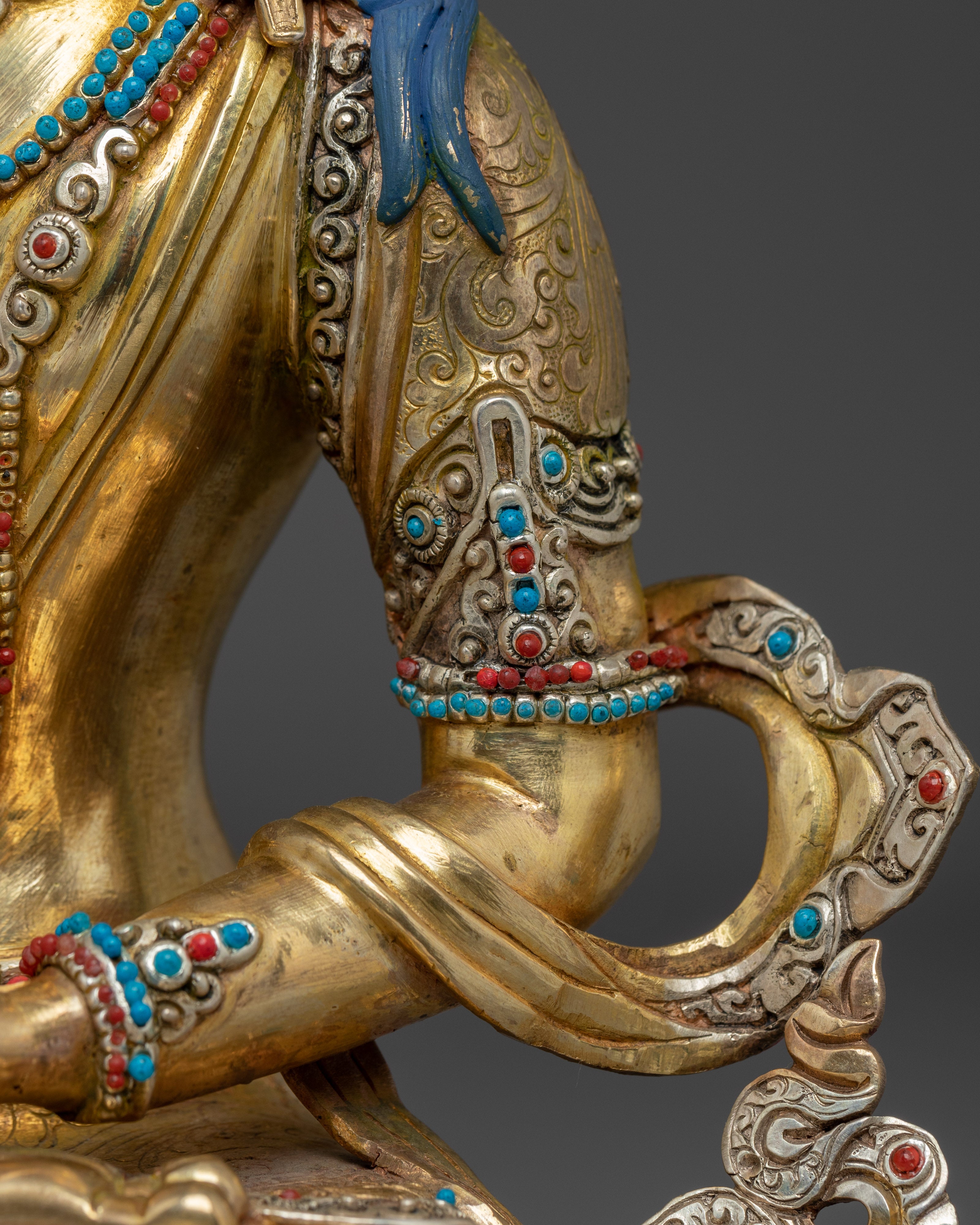 Mitrupa, Tibetan Mahasiddha | Nepali Handcrafted Gold Gilded Statue