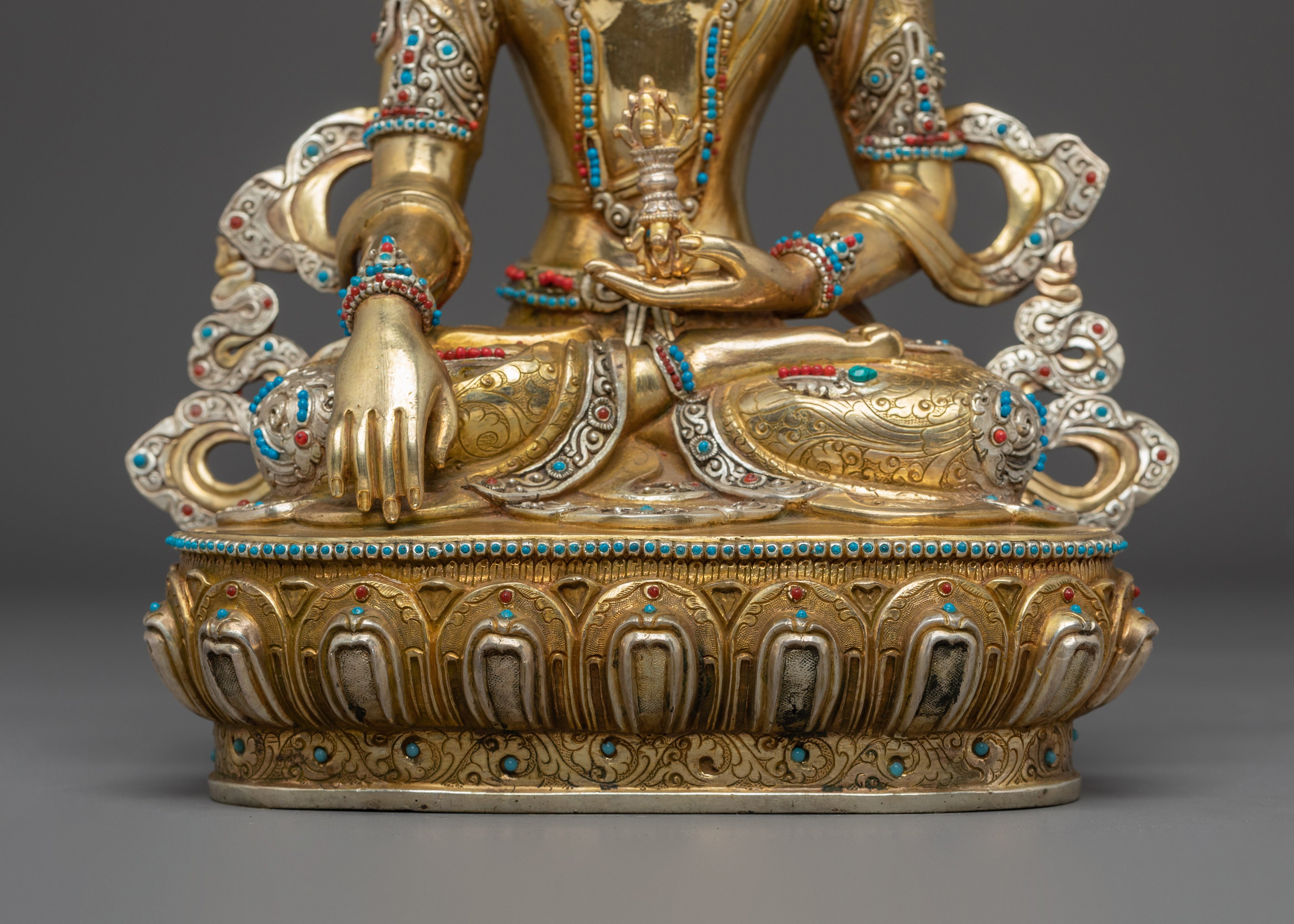 Mitrupa, Tibetan Mahasiddha | Nepali Handcrafted Gold Gilded Statue