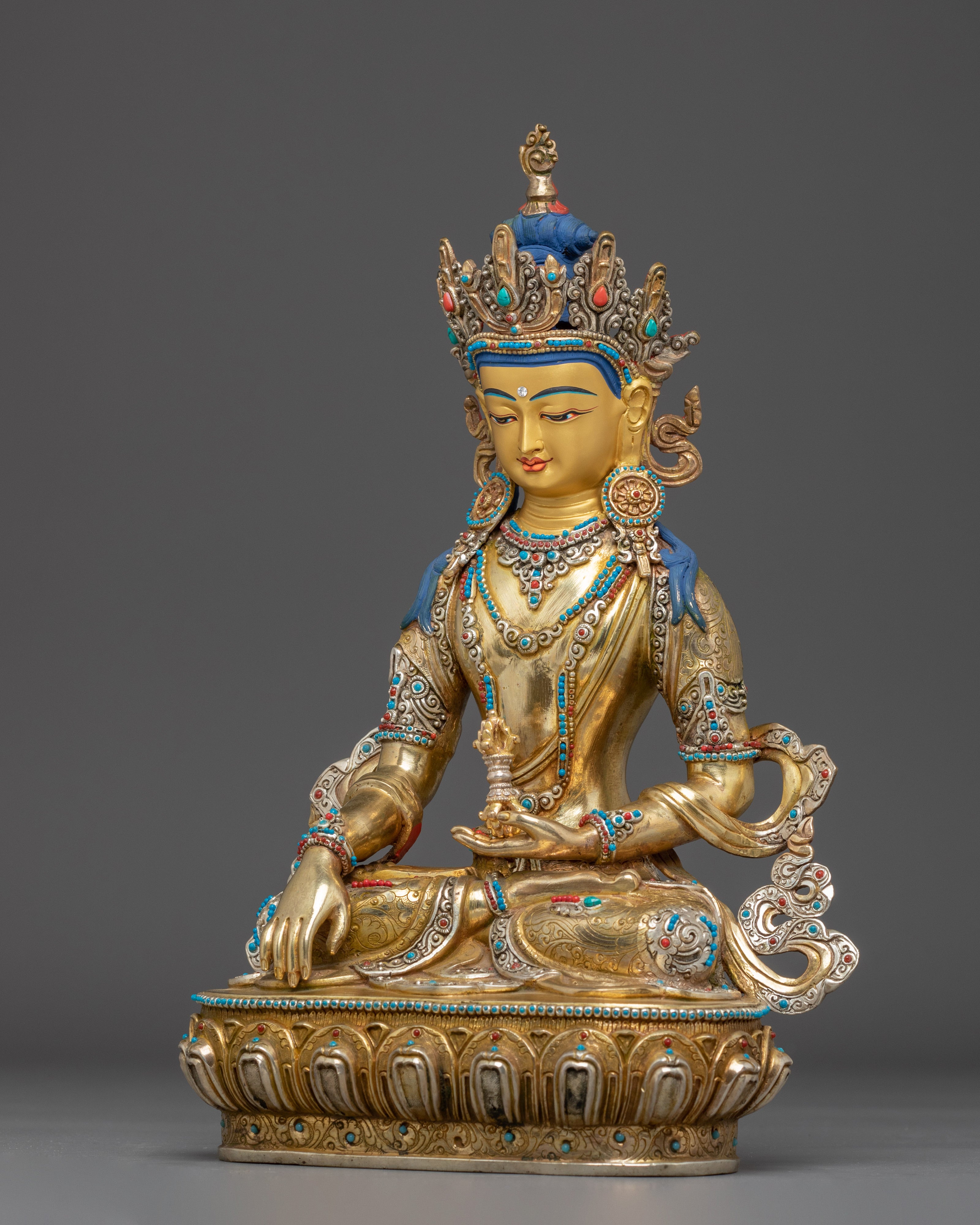 Mitrupa, Tibetan Mahasiddha | Nepali Handcrafted Gold Gilded Statue