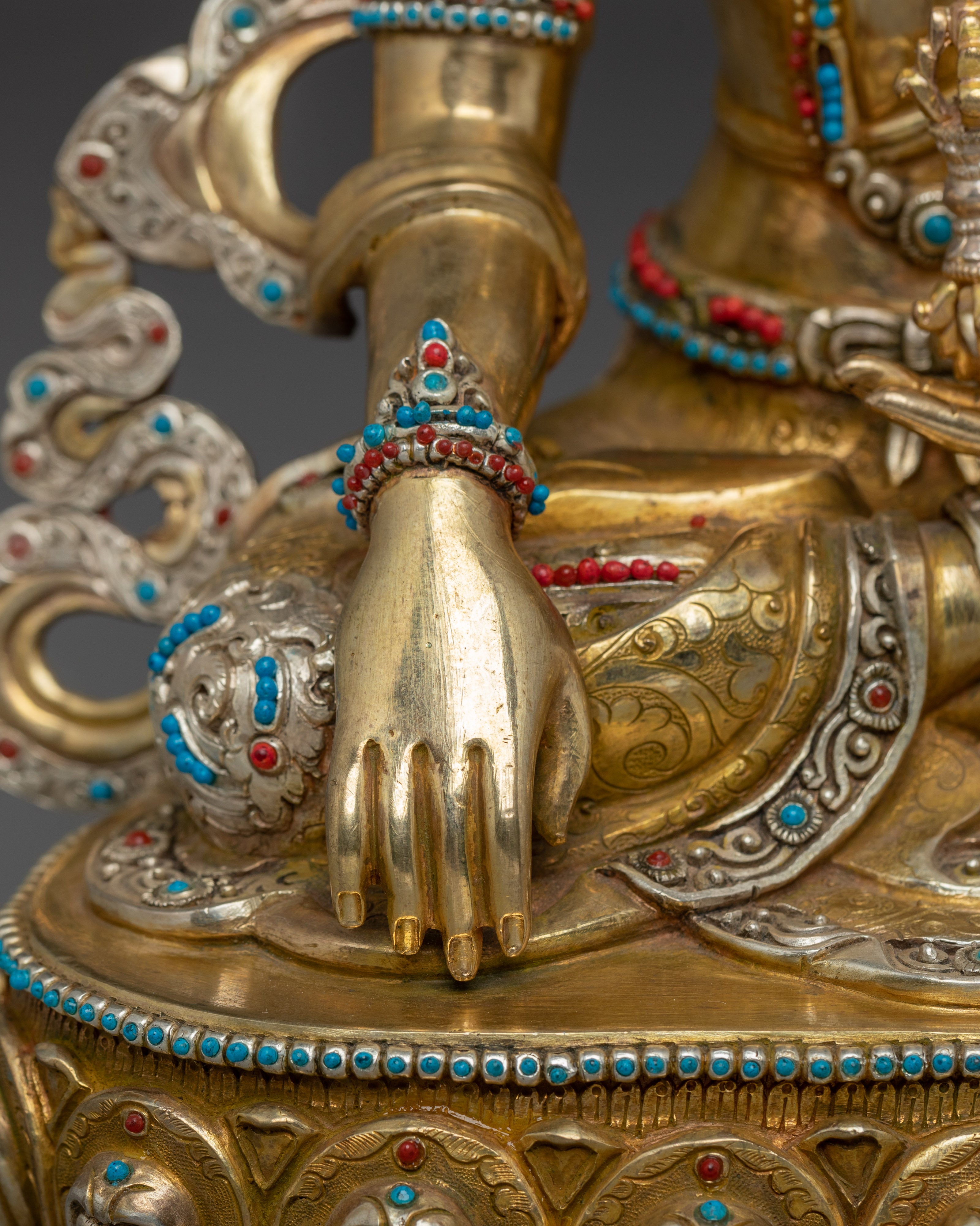 Mitrupa, Tibetan Mahasiddha | Nepali Handcrafted Gold Gilded Statue