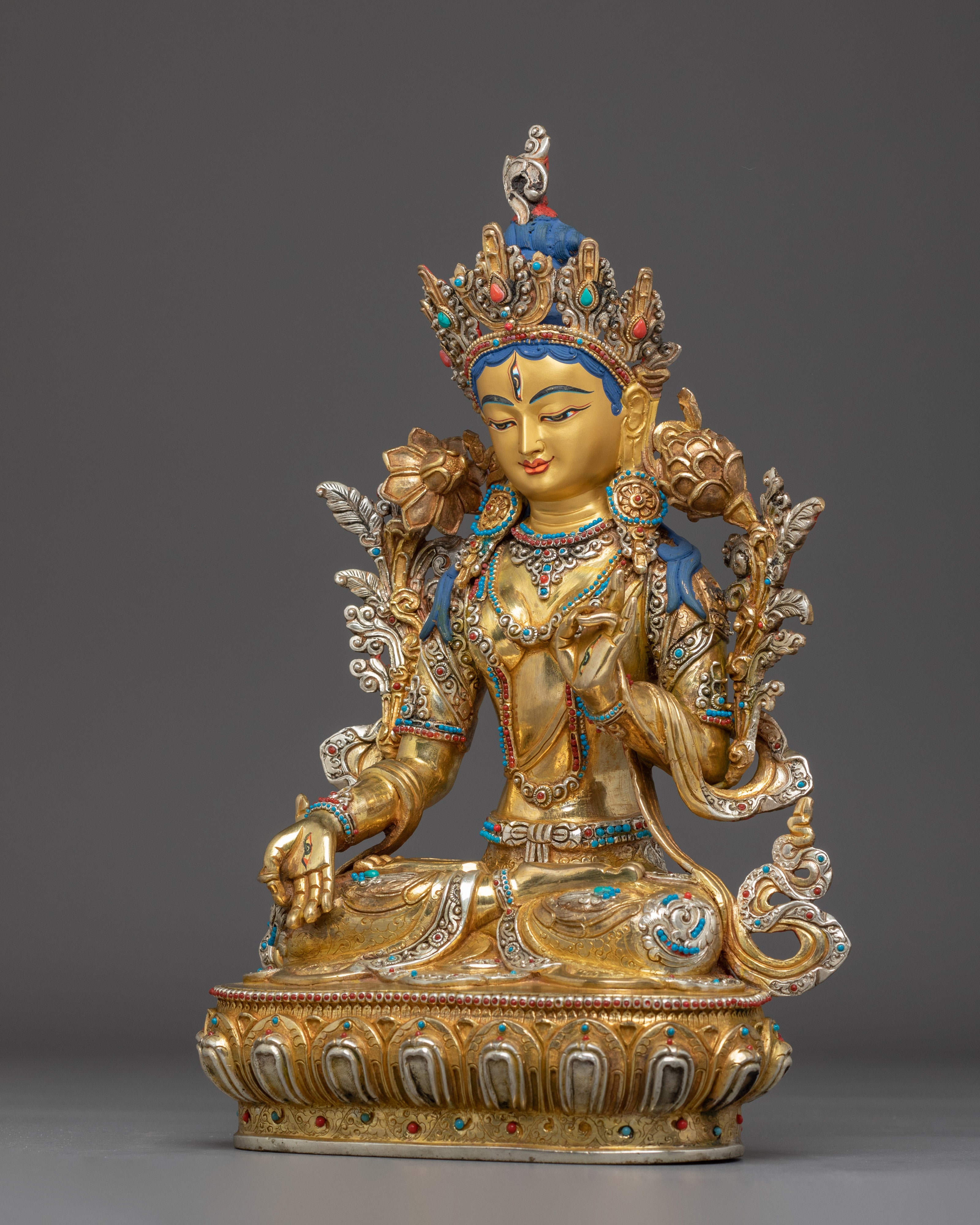 White Tara Statue, Goddess of Longevity and Healing
