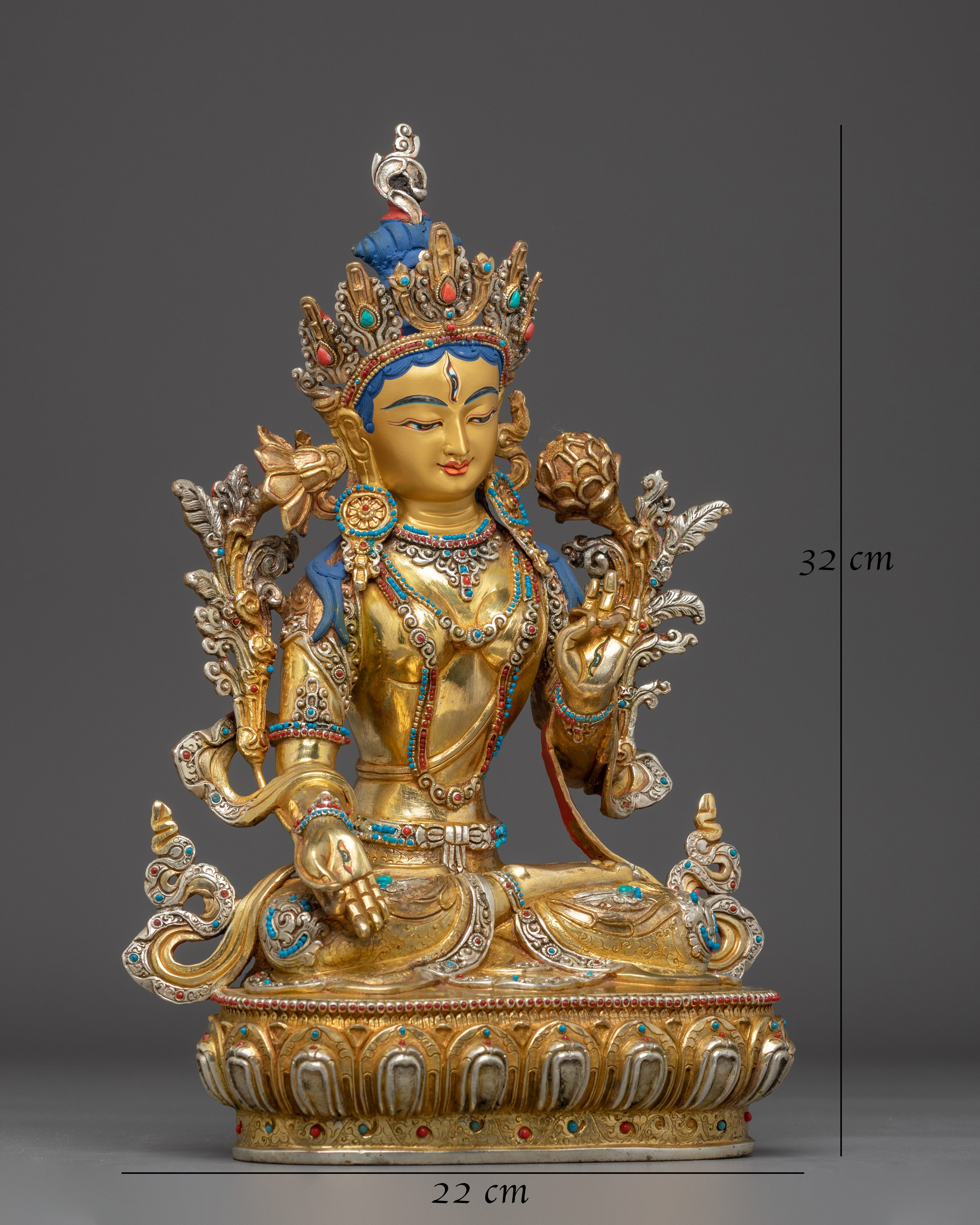 White Tara Statue, Goddess of Longevity and Healing