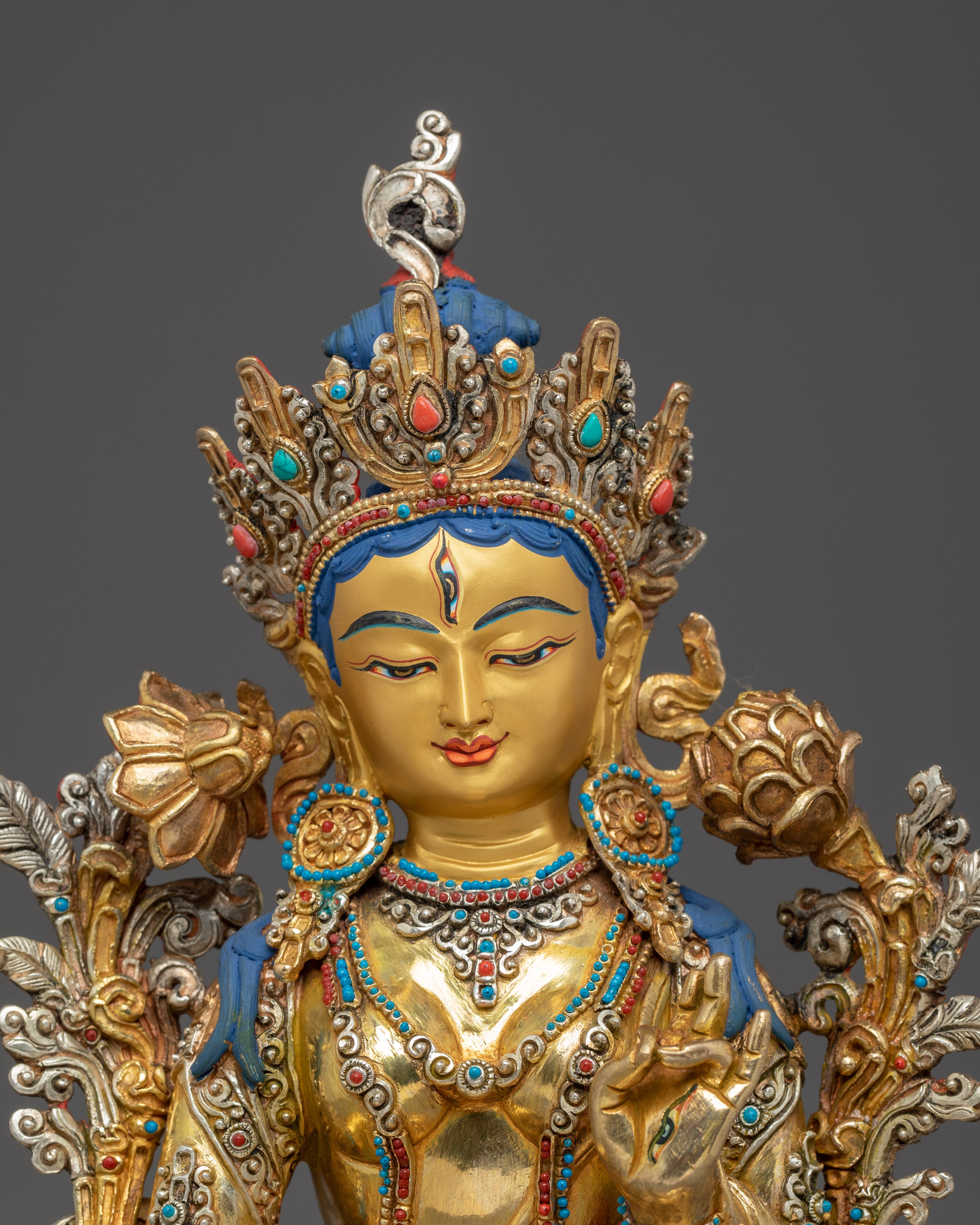 White Tara Statue, Goddess of Longevity and Healing