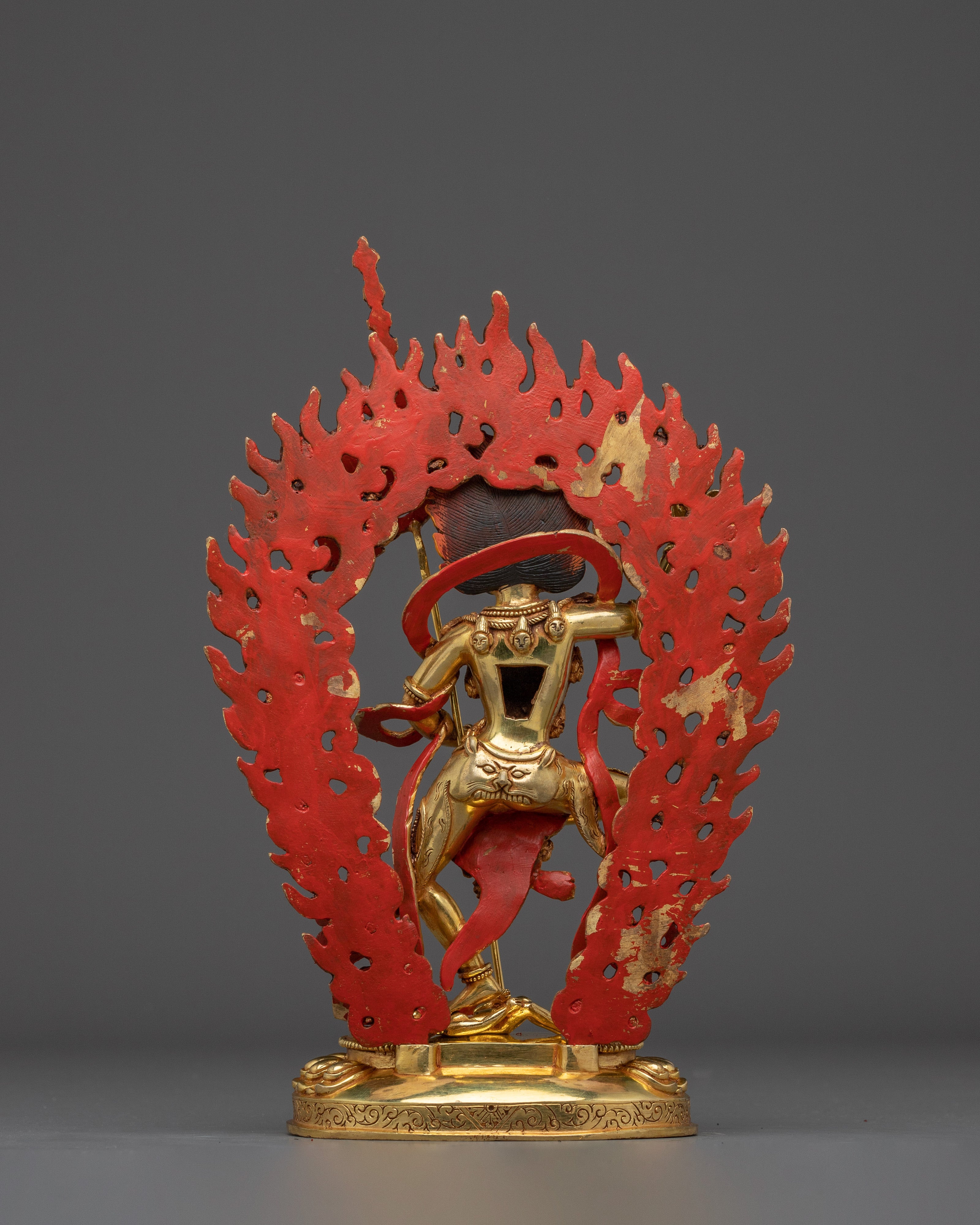 Himalayan Simhamukha Dakini | Nepali Gold Gilded Lion Faced Goddess