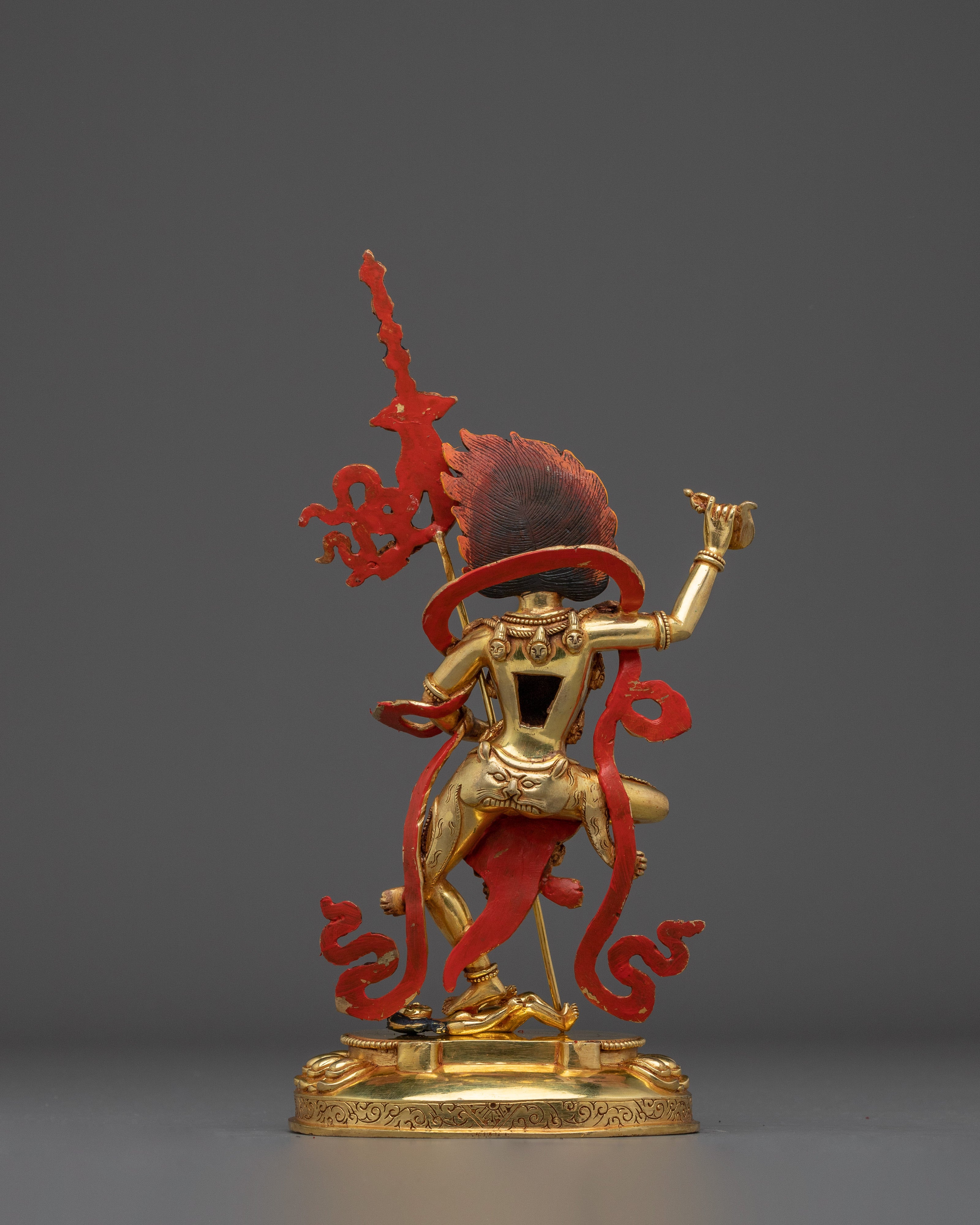 Himalayan Simhamukha Dakini | Nepali Gold Gilded Lion Faced Goddess