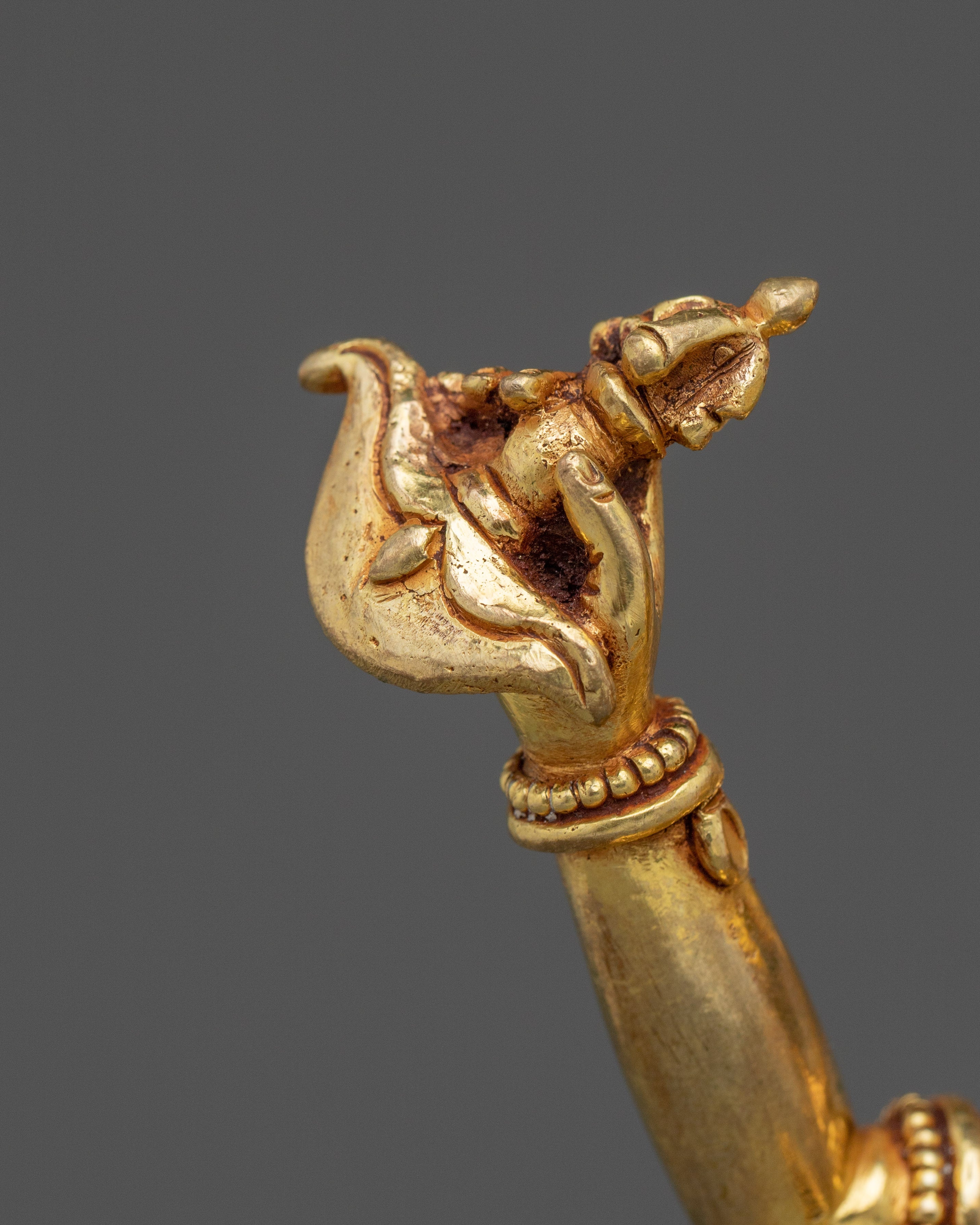 Himalayan Simhamukha Dakini | Nepali Gold Gilded Lion Faced Goddess