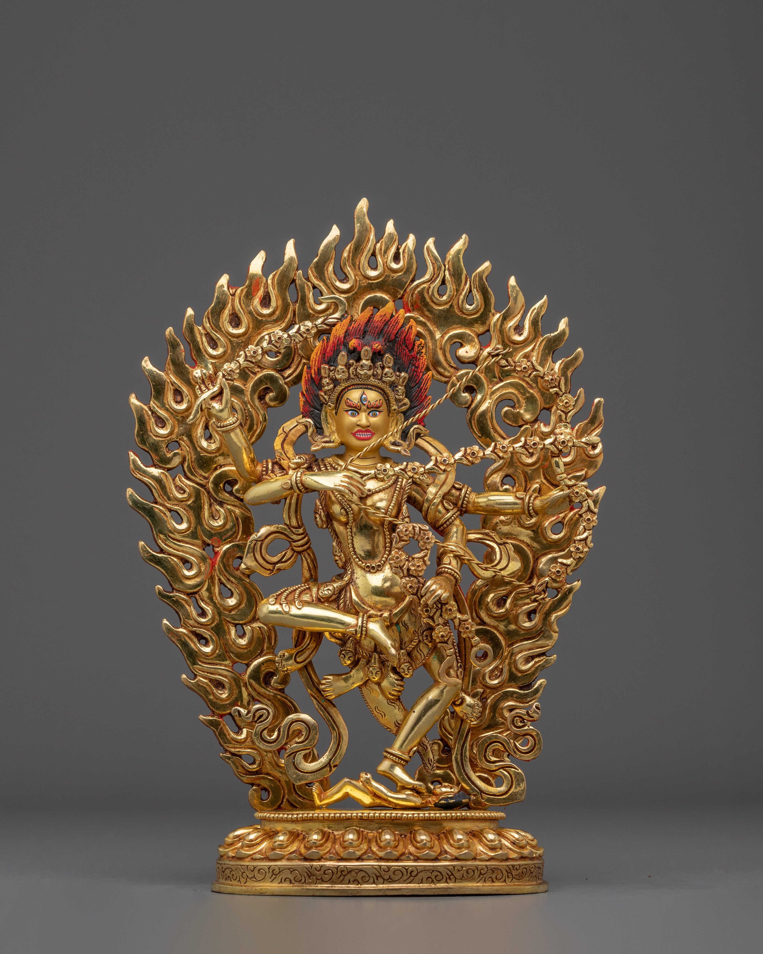 Golden Kurukulla Statue: The Goddess of Attraction
