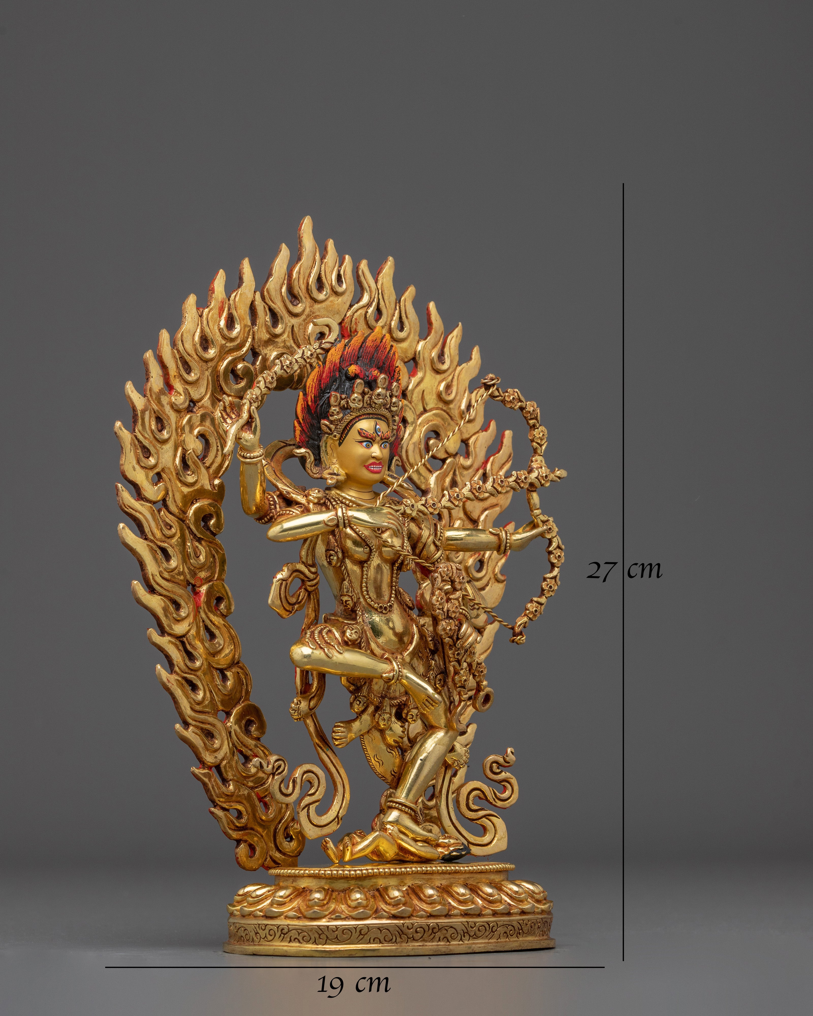 Golden Kurukulla Statue: The Goddess of Attraction