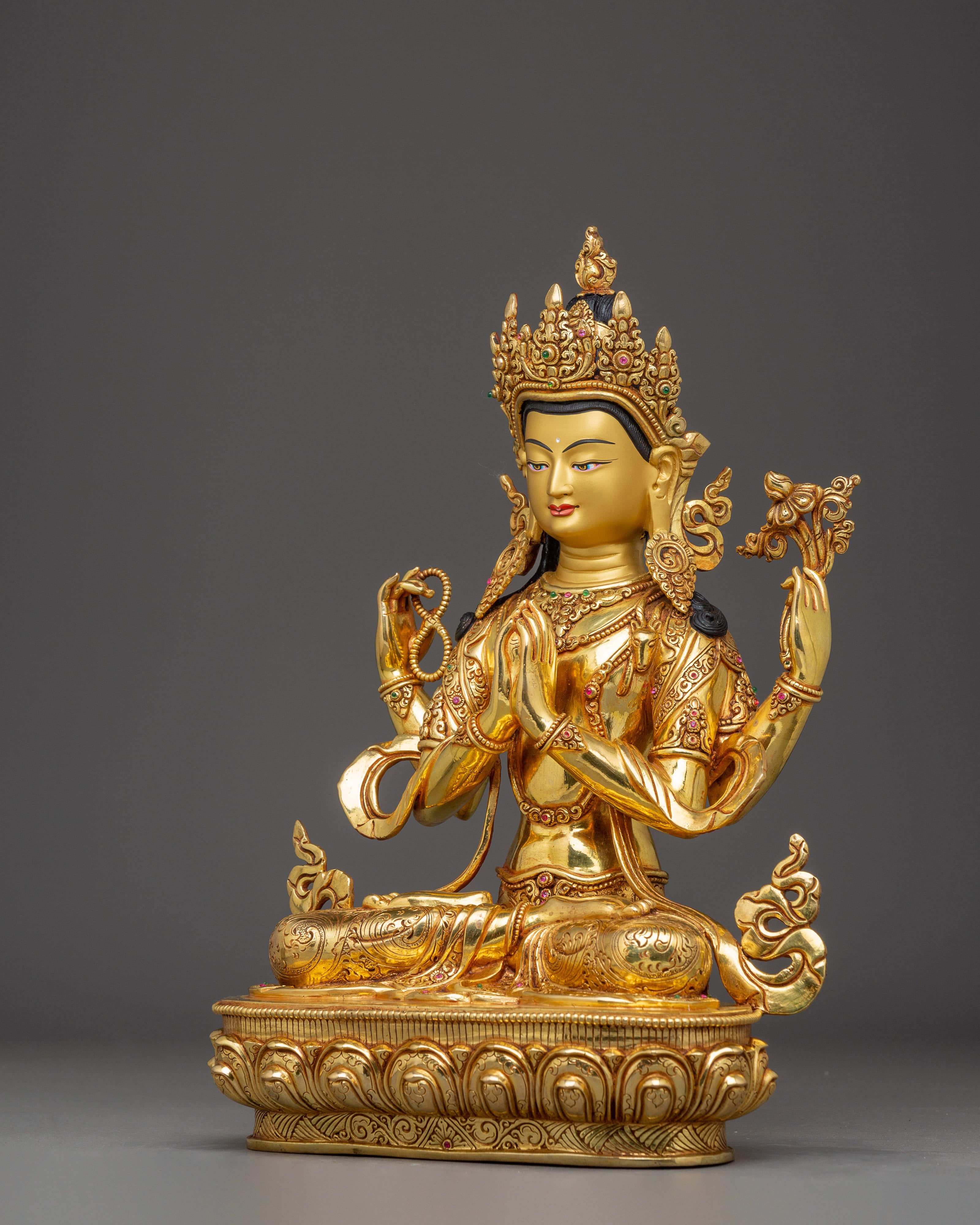 Chenrezig Statue: Himalayan Handmade Artwork