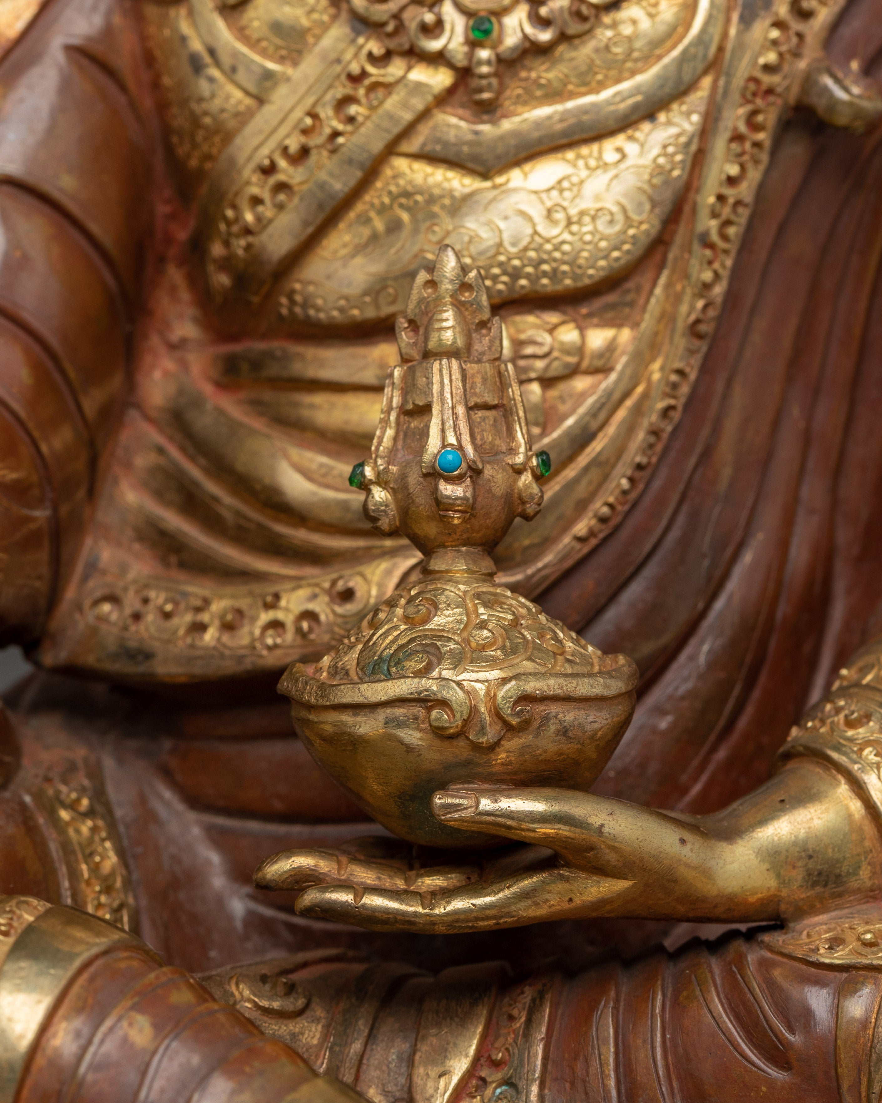 Guru Rinpoche, Lotus Born Enlightened | Nepali Crafted Icon